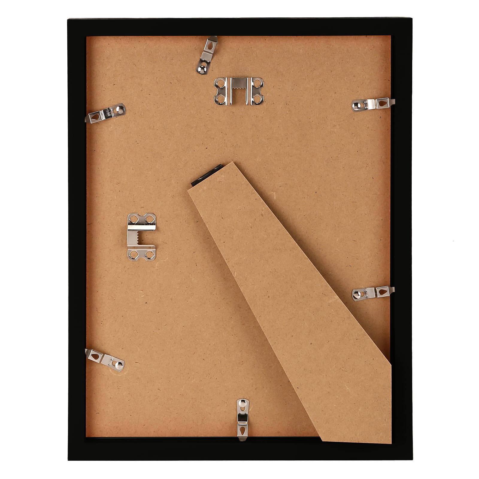 wyooxoo 8.5x11 Picture Frame Set of 4 Made of Solid Wood Photo Frames Display Pictures 6x8 with Mat or 8.5x11 Without Mat Colorf