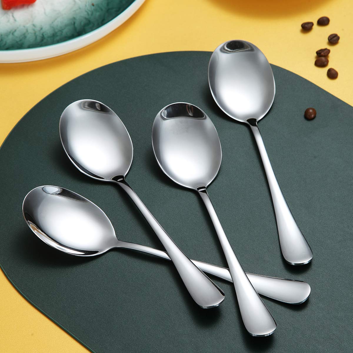 Serving Spoons 4 Pieces, Kyraton Serving Spoons, Include Solid Serving Spoon Stainless Steel Serving Utensils, Serving Set Packi