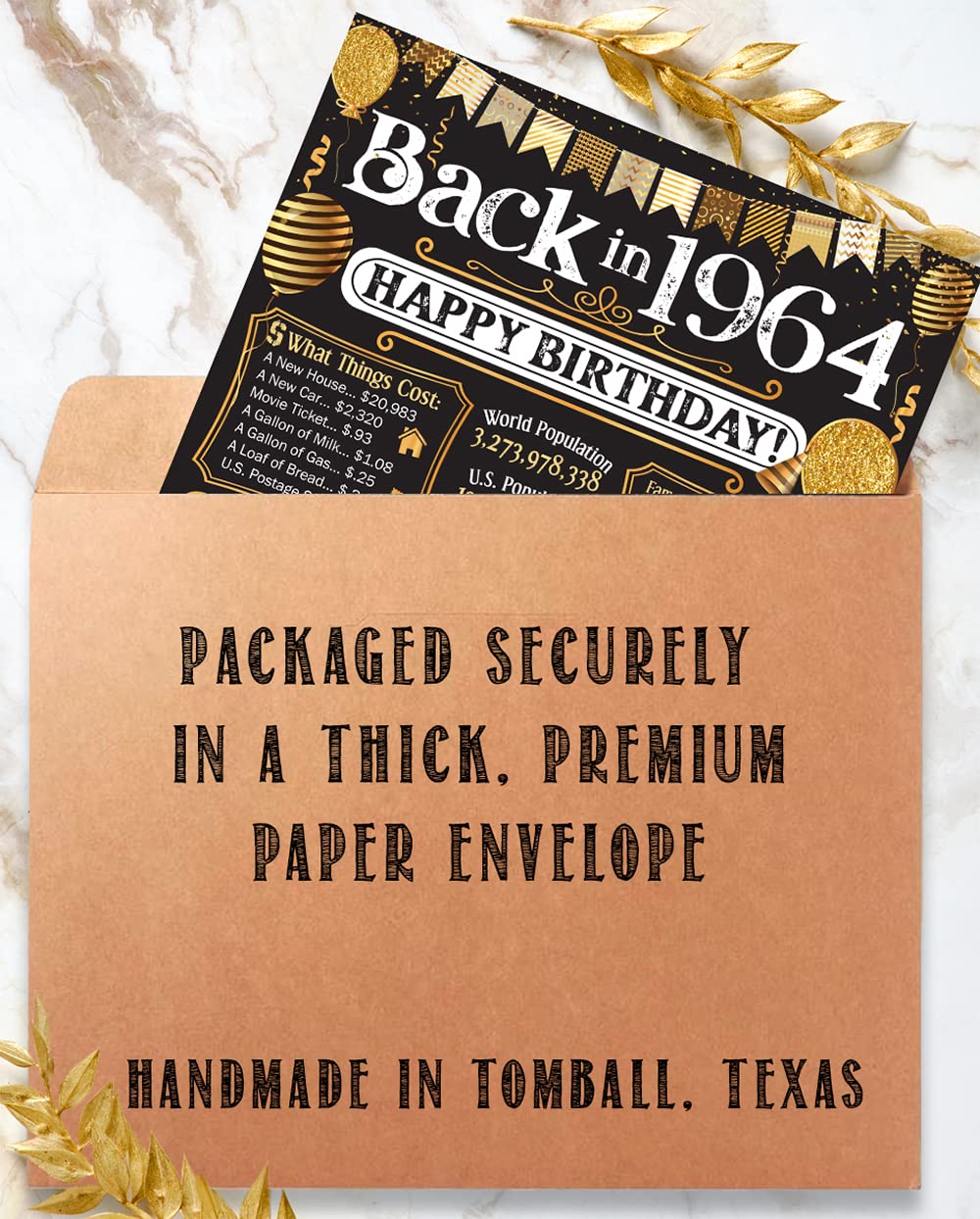 61st Birthday Party Decorations for 61st Birthday (Sixty-one) - Remembering The Year 1964 - Party Supplies - Gifts for Men and W