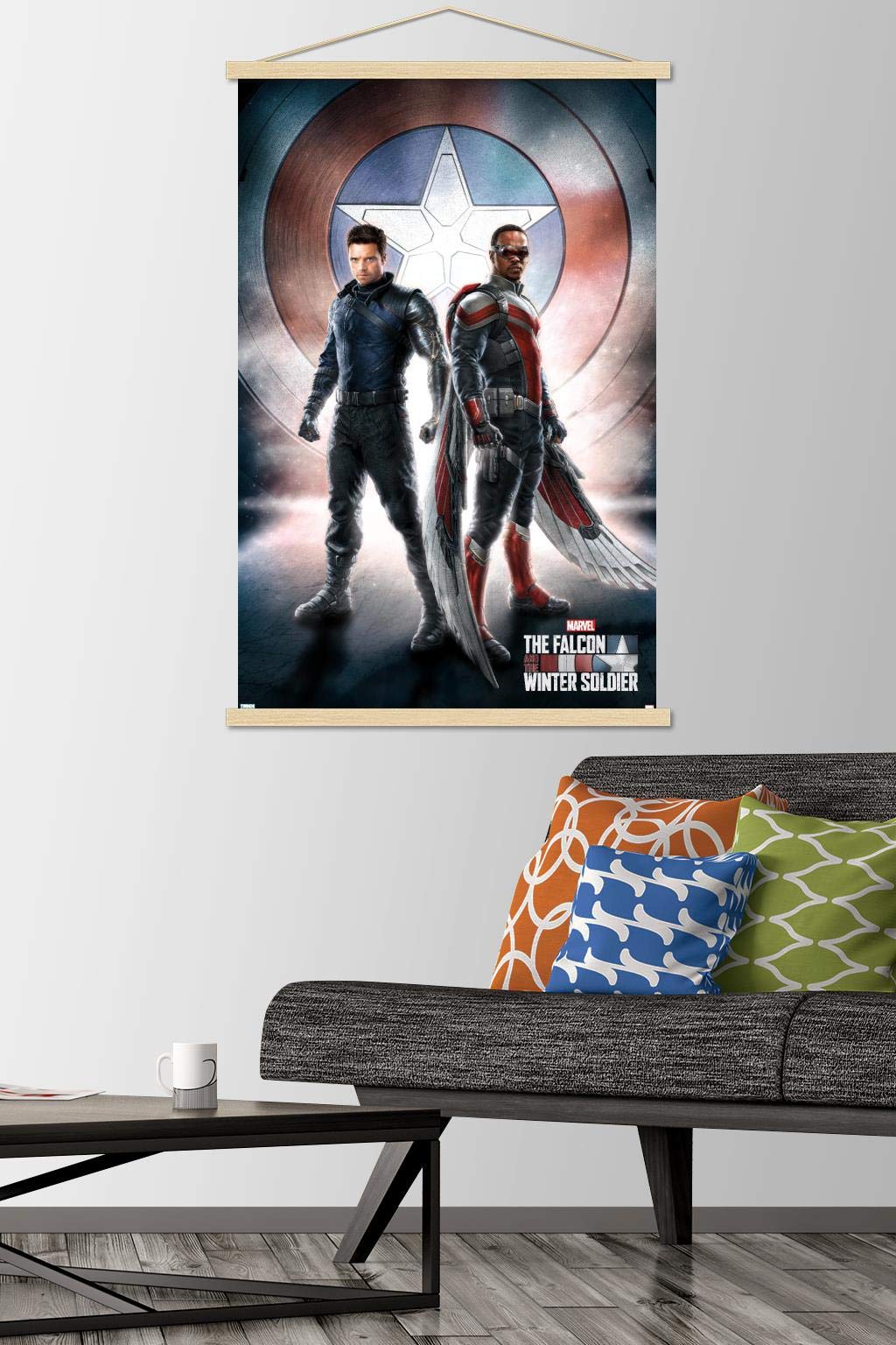 Trends International Marvel Television - Falcon And Winter Soldier - One Sheet Wall Poster, 22.375'' X 34'', Print And Beechwood