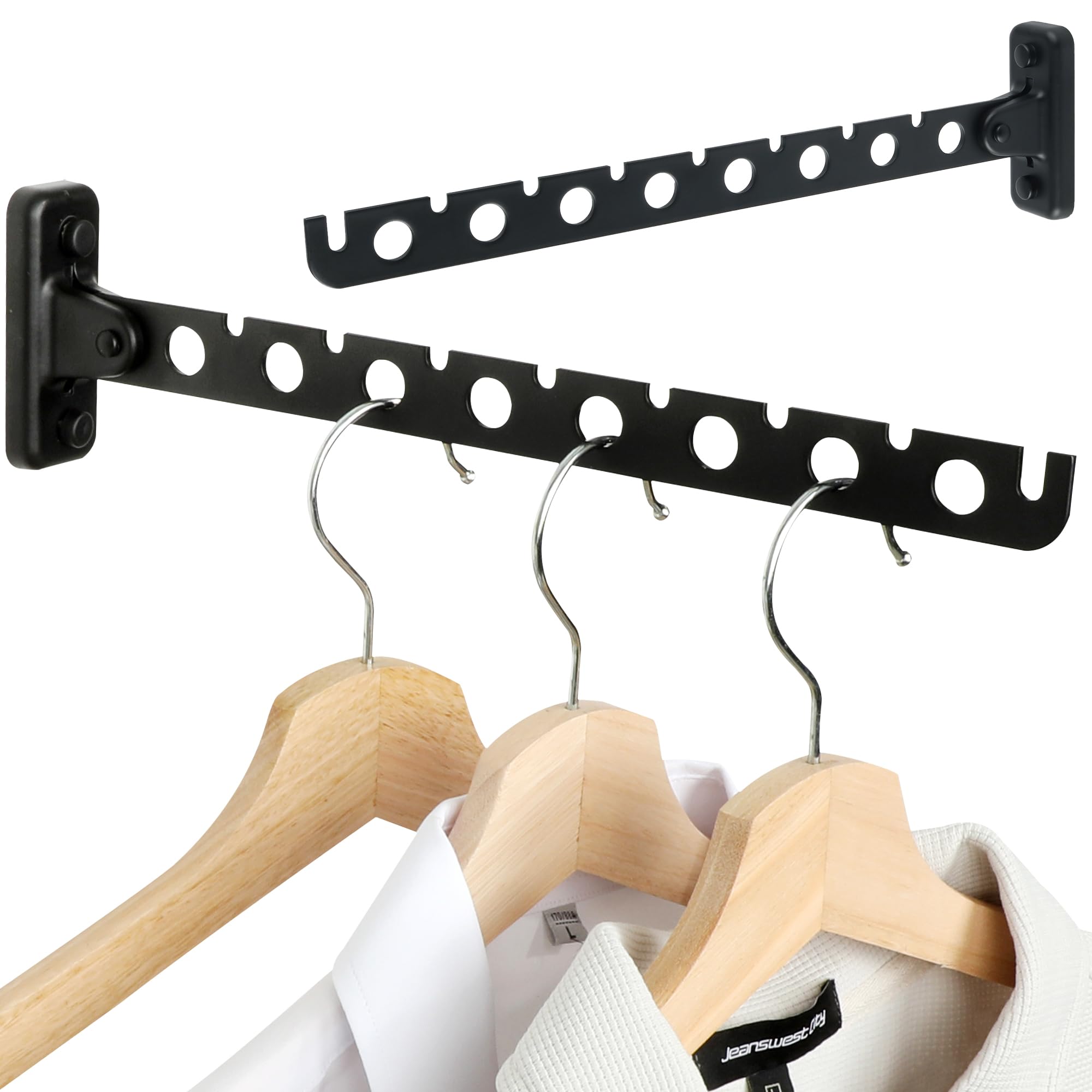 Alise Cloths Drying Rack Wall Mounted, Stainless Steel Folding Laundry Hanging Rack, Swivel Space Saving Clothes Hanger Rack For