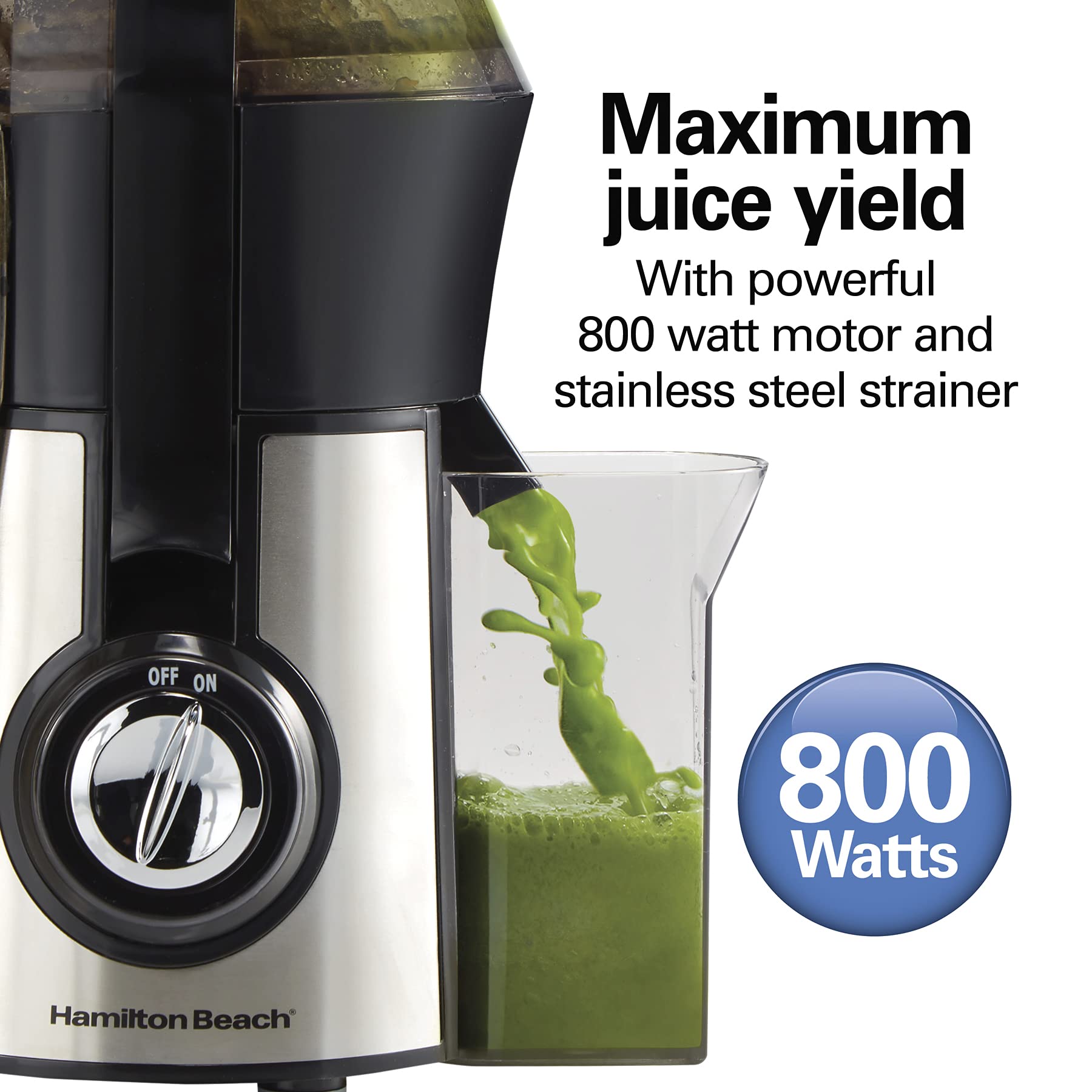 Hamilton Beach Juicer Machine, Big Mouth Large 3    Feed Chute For Whole Fruits And Vegetables, Easy To Clean, Centrifugal Extra