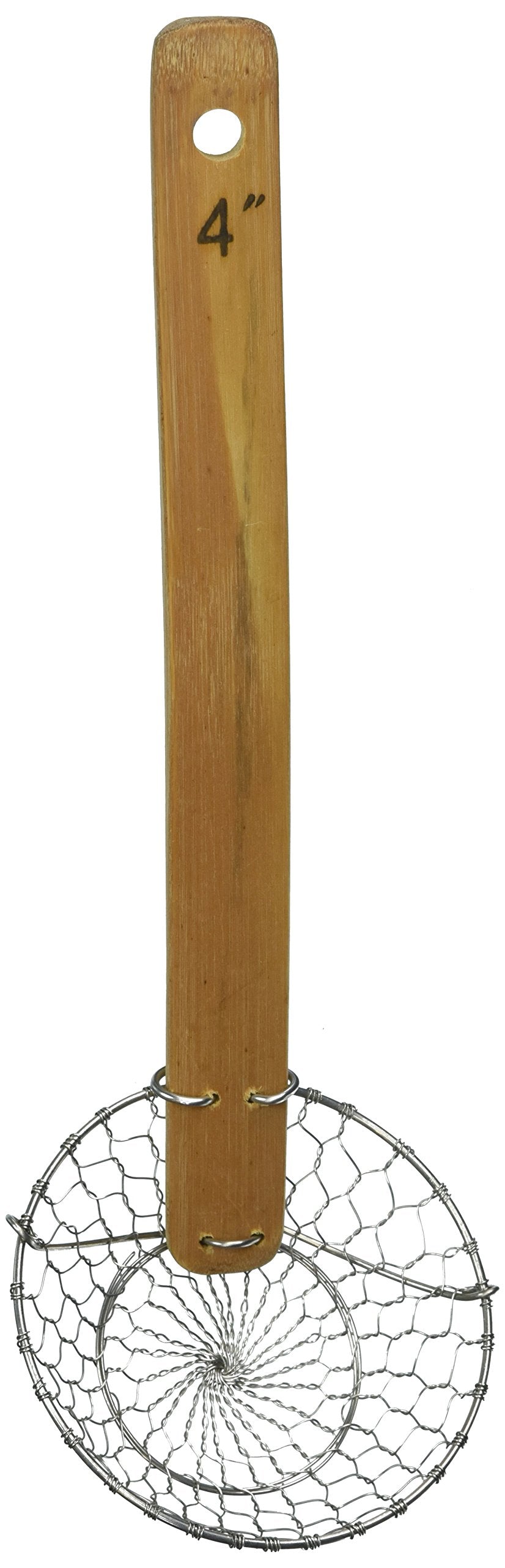 Bamboo Handle S/S Coarse Skimmer (4'')