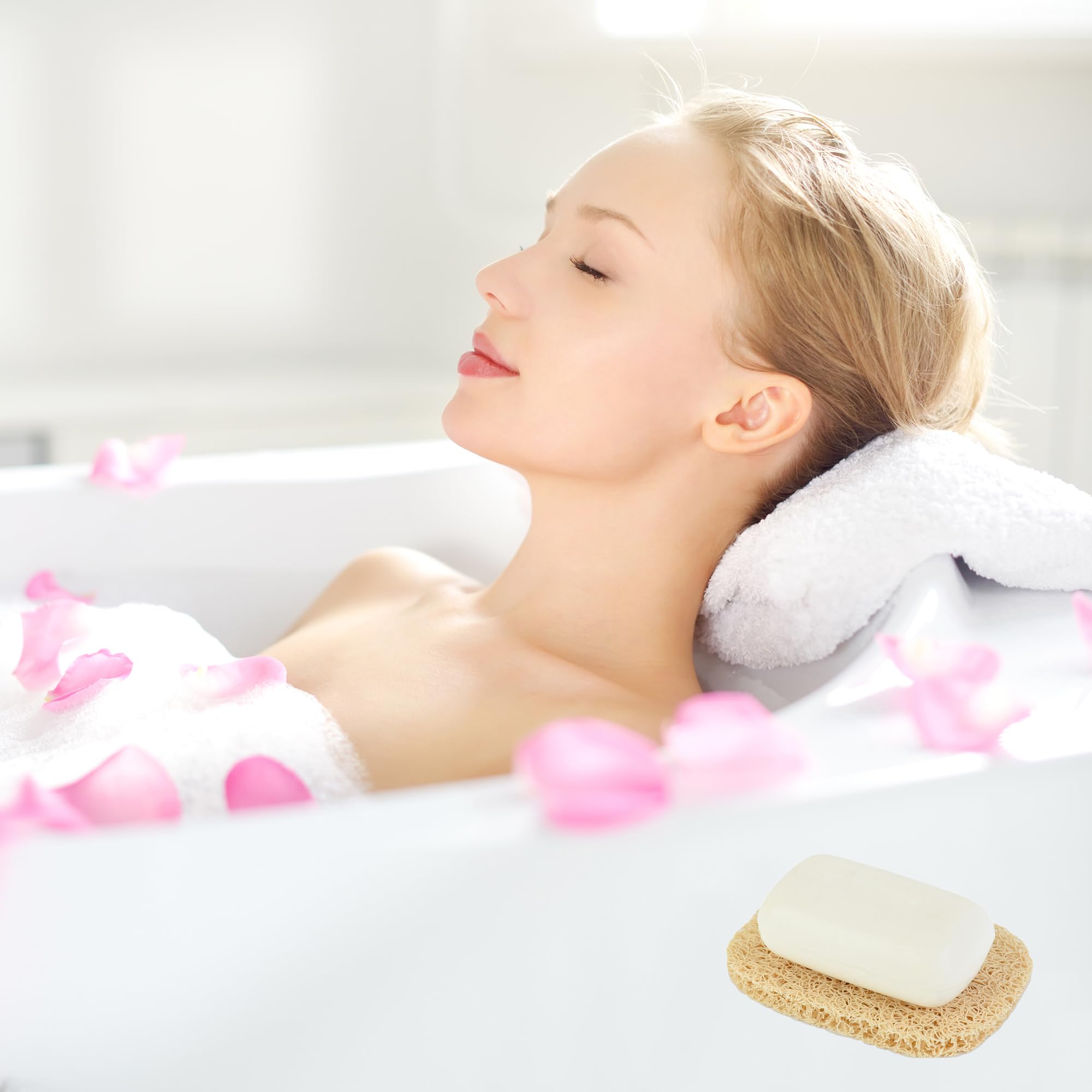 4Pcs Soap Lifting Pad For Bar Soap,Beige Non-Slip Soap Saver Pads Self Draining Soap Bars Holder Pads For Kitchen Bathroom Trave