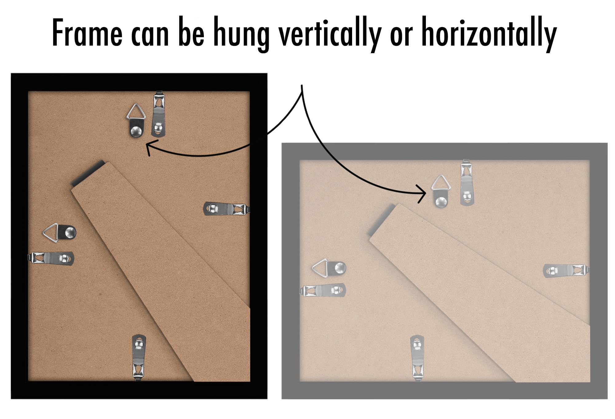 Americanflat 6x8 Picture Frame with Polished Plexiglass - Set of 5 - Galleria Collection - Picture Frames for Tabletop and Wall