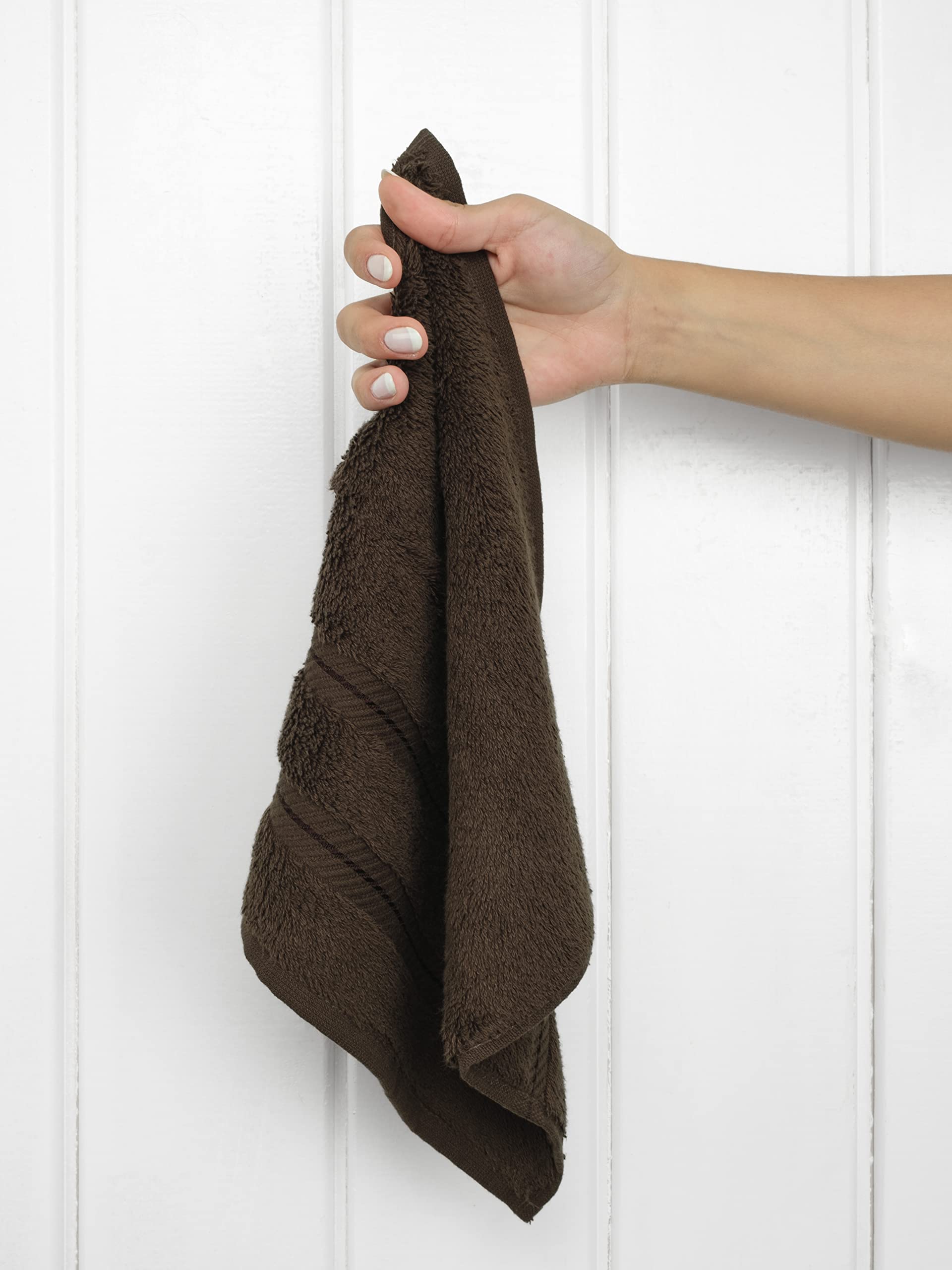 American Soft Linen Luxury Washcloths for Bathroom  100% Turkish Cotton Washcloth Set of 4  13x13 in Soft Washcloths for Body and Face  Baby Washcloths  Brown Washcloths