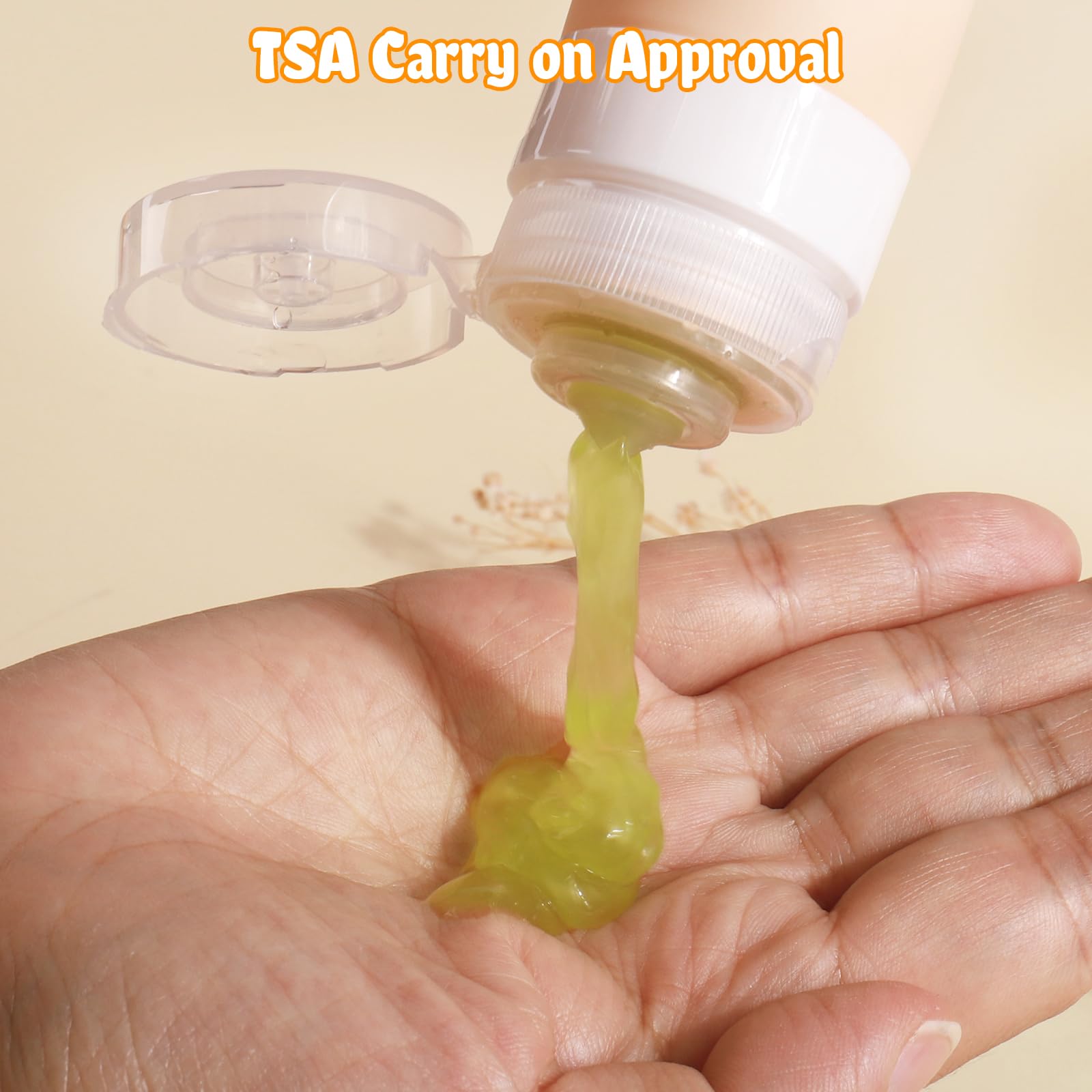 Glamfields Tsa Approved Travel Bottles For Toiletries, 3Oz Size Leak Proof Silicone Containers For Shampoo, Conditioner,Easy To