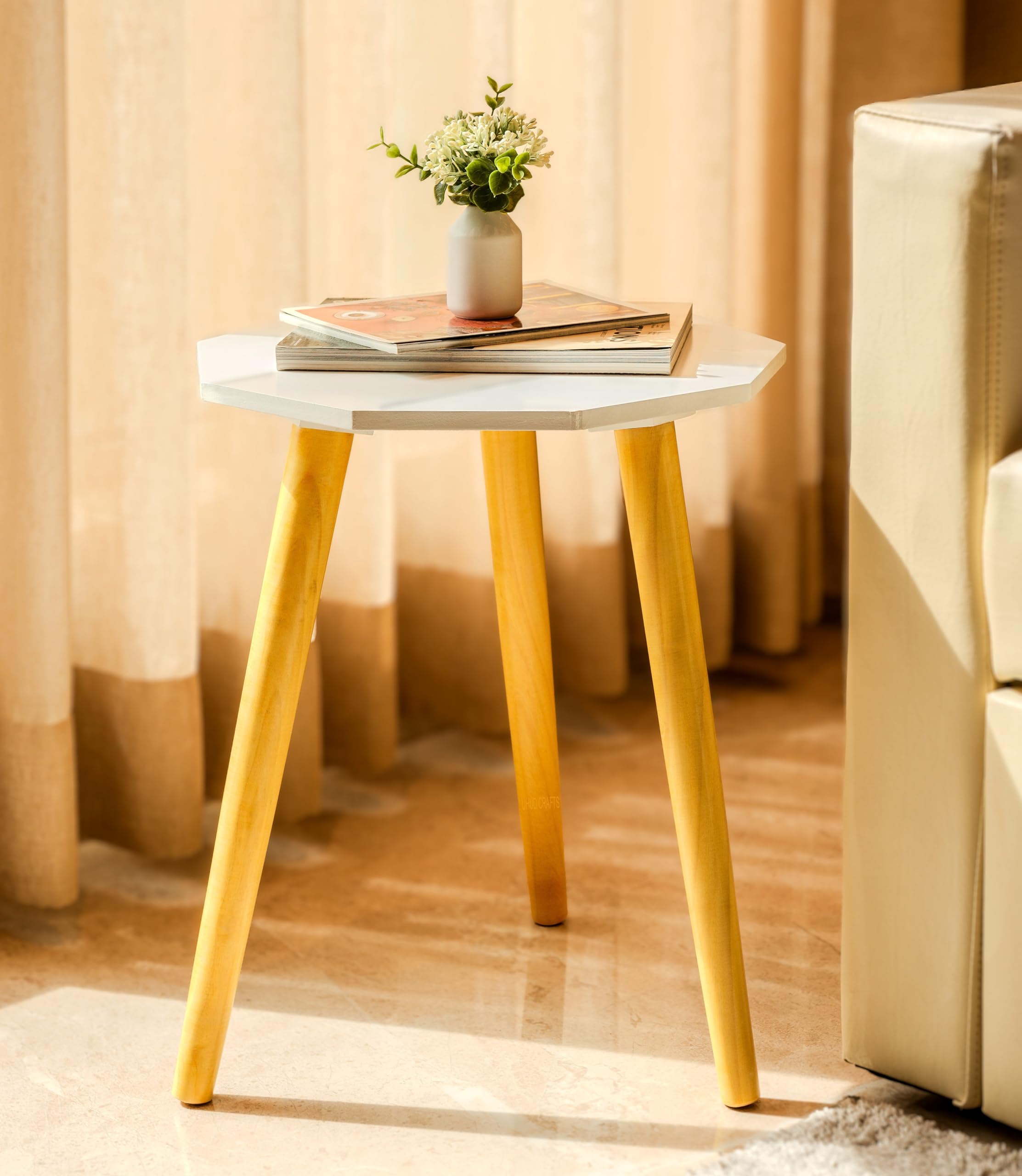 Uhud Crafts Multipurpose Wooden Coffee Table/Centre Table/Side Table/End Table/Tea Table For Living Room, Bedroom, Balcony & Off