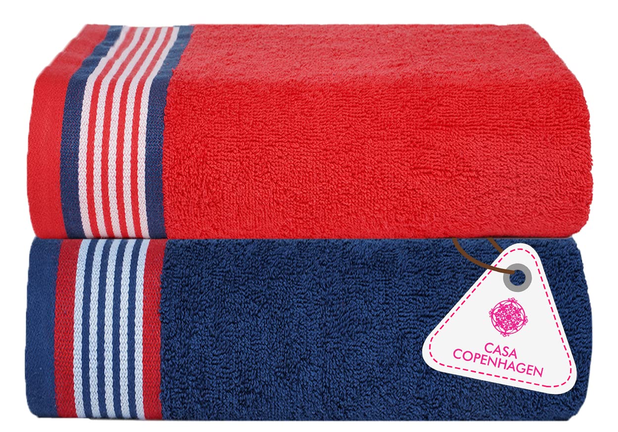 Casa Copenhagen, Germany Design - He & She Super Soft Collection 100% Cotton 2 Pieces Large Bath Towel (Size : 70 X 140 Cm) - Am