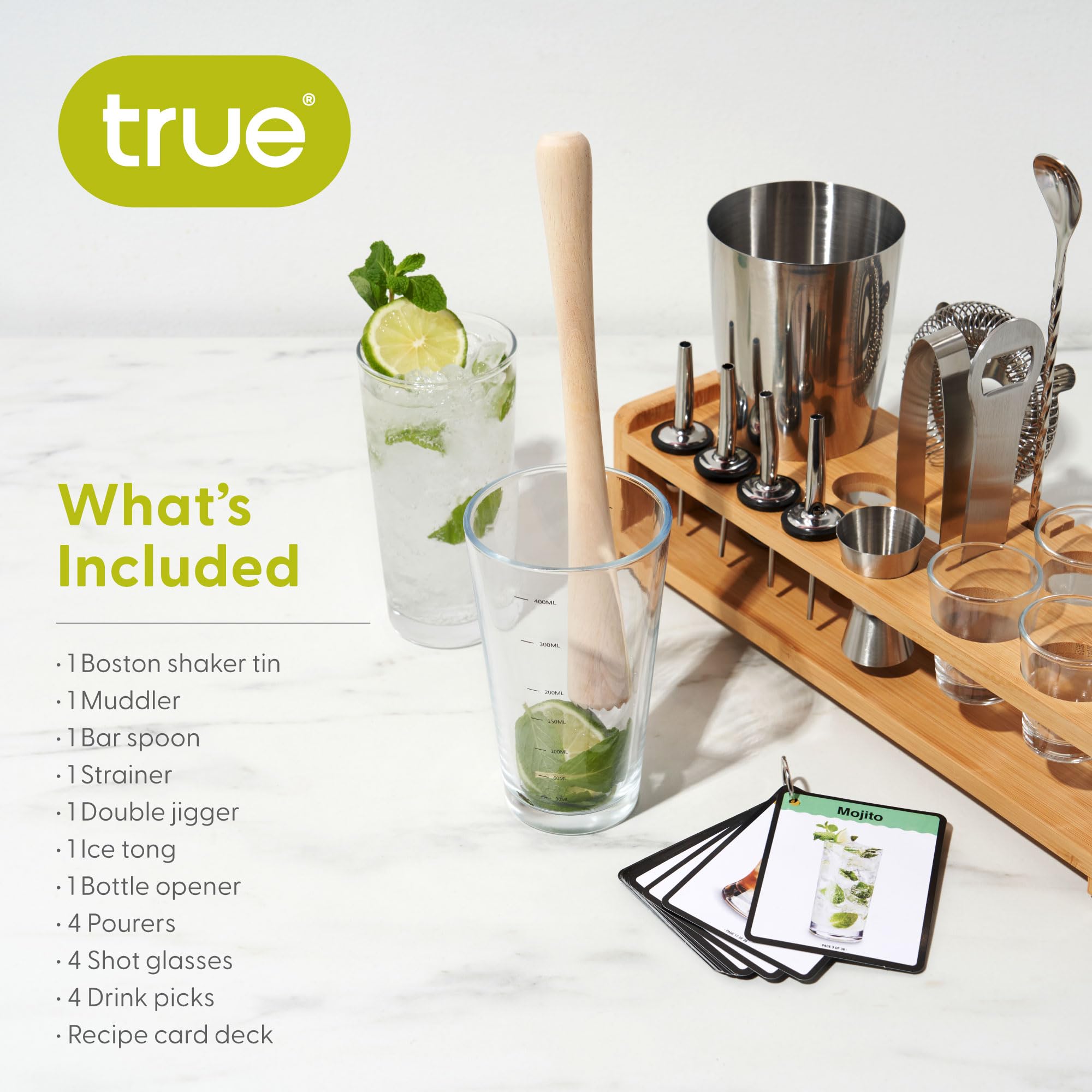 20 Piece Barware Set By True