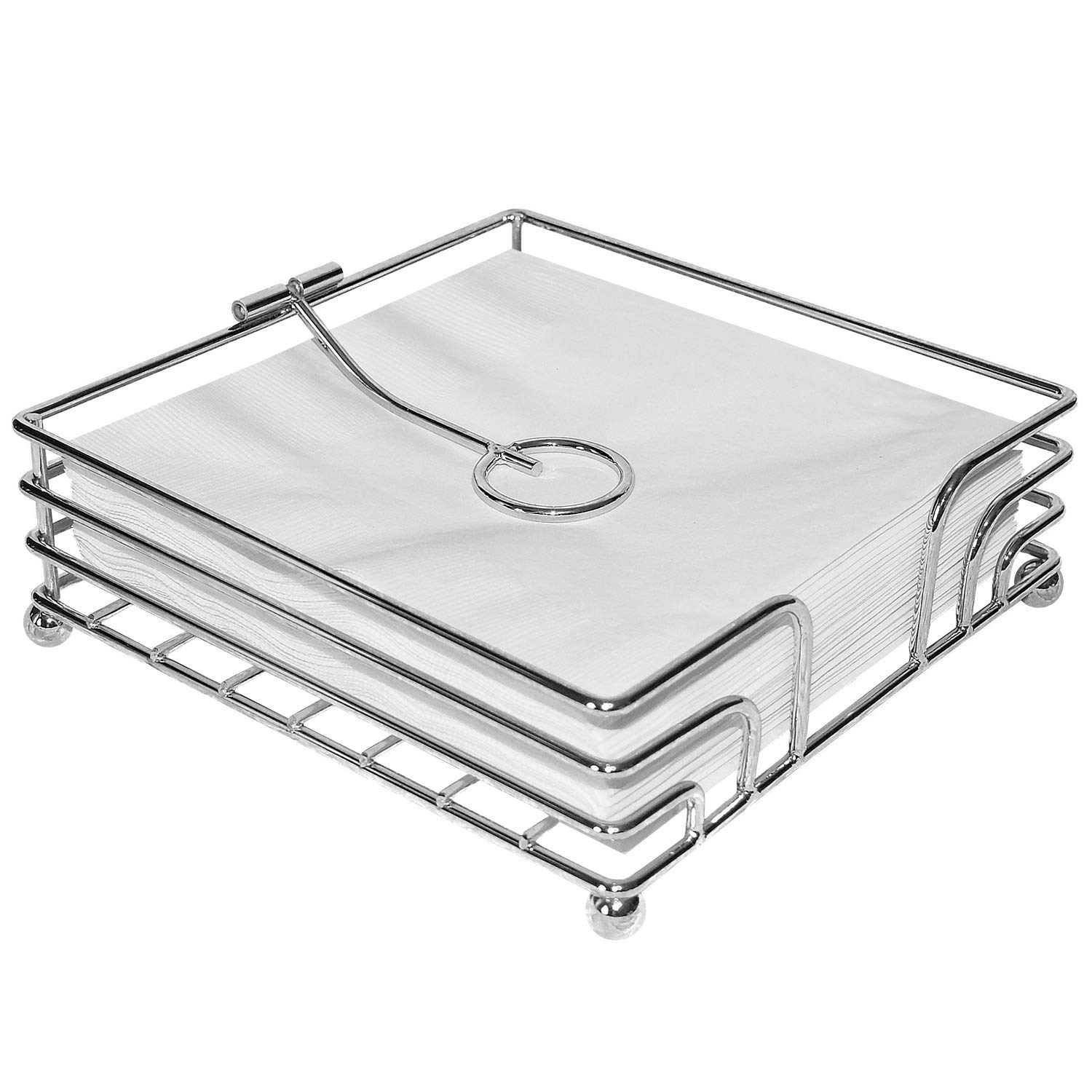 Blue Donuts Wire Collection Napkin Holder - Napkin Holders For Tables, Dining Table Napkin Holders For Kitchen, Flat Napkin Hold