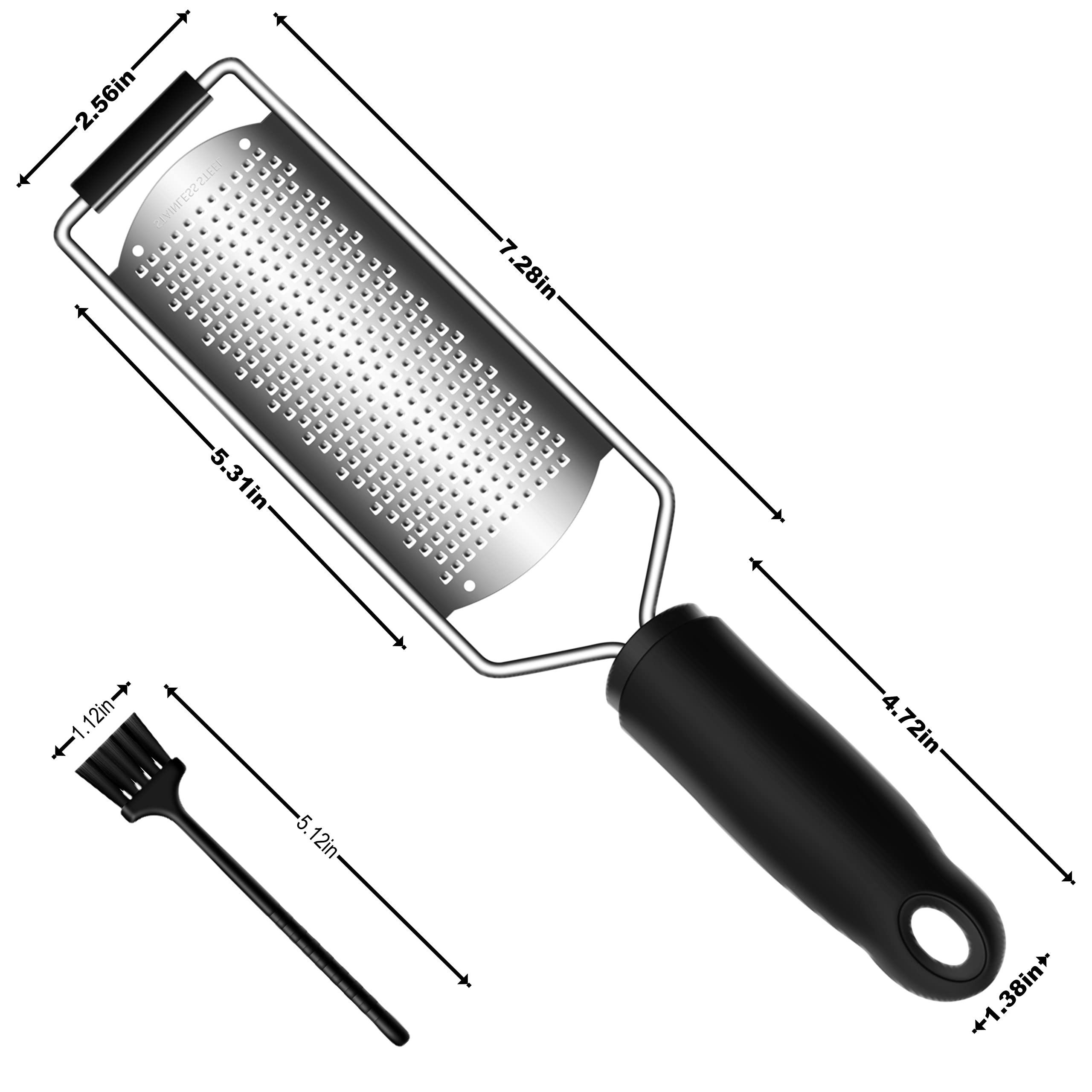 Cheese Zester Grater Handheld With Handle-Lemon Citrus Zester Tool Graters For Kitchen Stainless Steel Salad Spinner Cake Decora