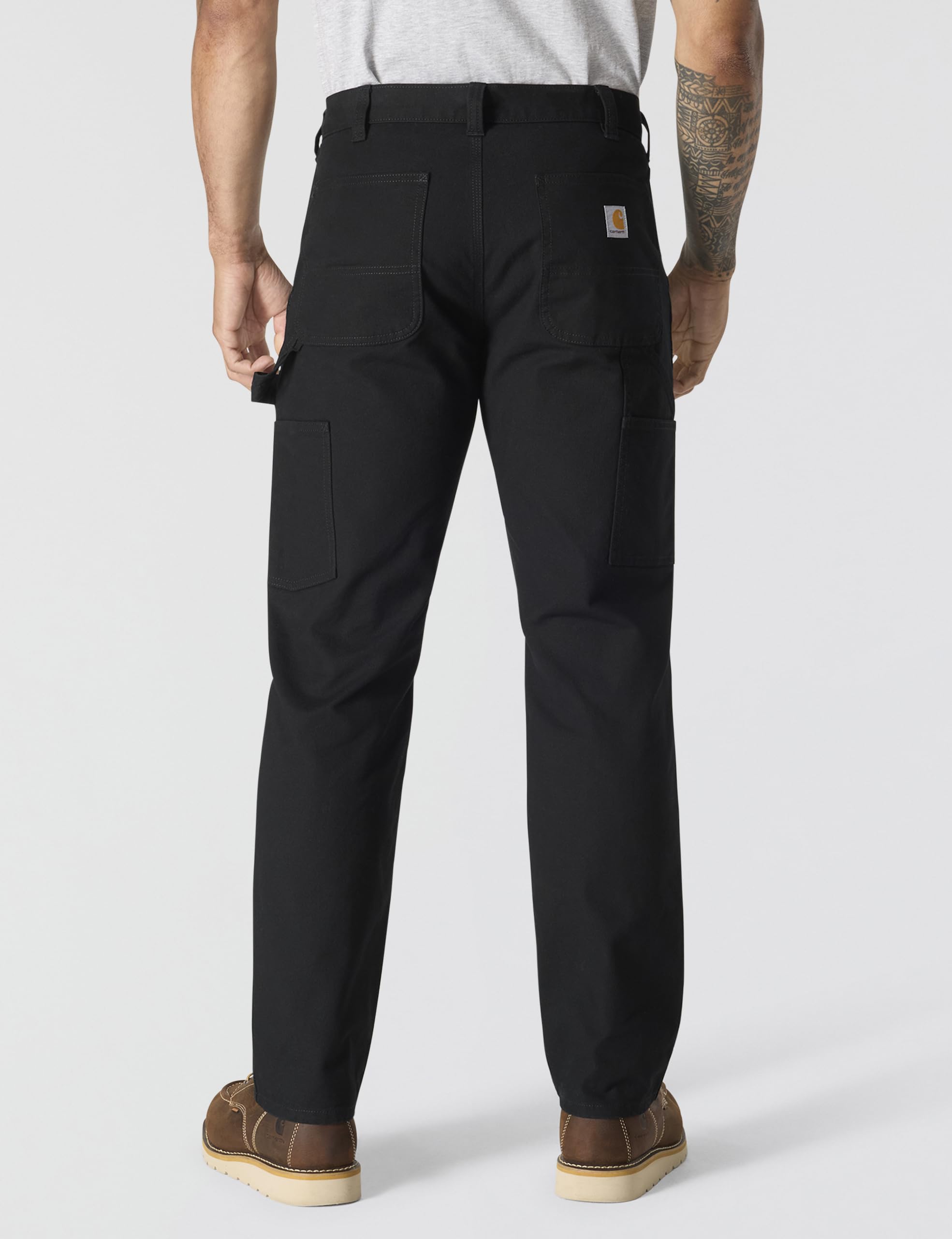 Carhartt Mens Rugged Flex Relaxed Fit Duck Utility Work Pant, Black, 35 X 30