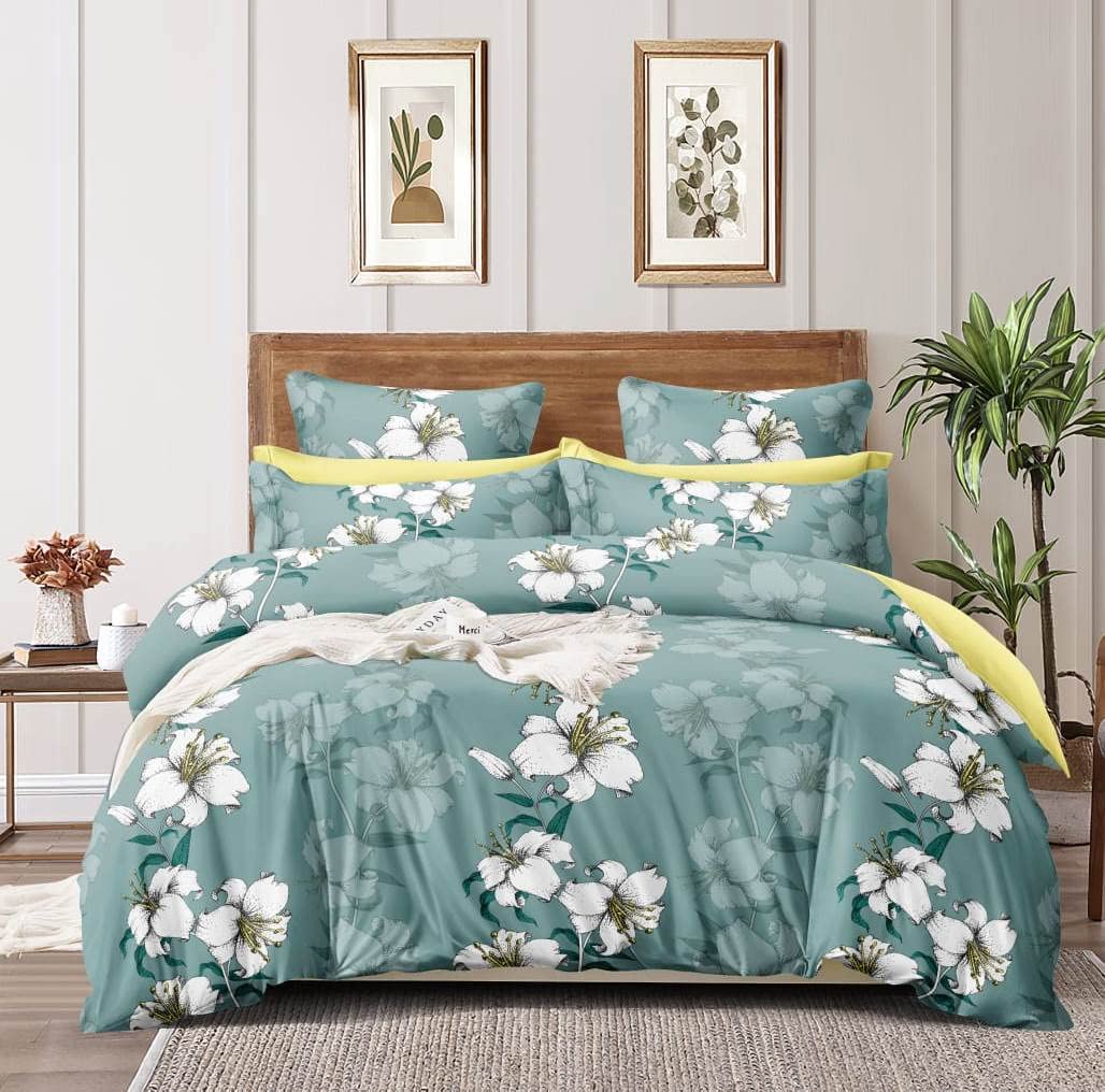 Ab Home Decor SuperSoft 350Tc MicrofiberAc Comforter Double Bed Ii Blanket/Dohar/Duvet For All Weather/SeasonsGlace CottonG