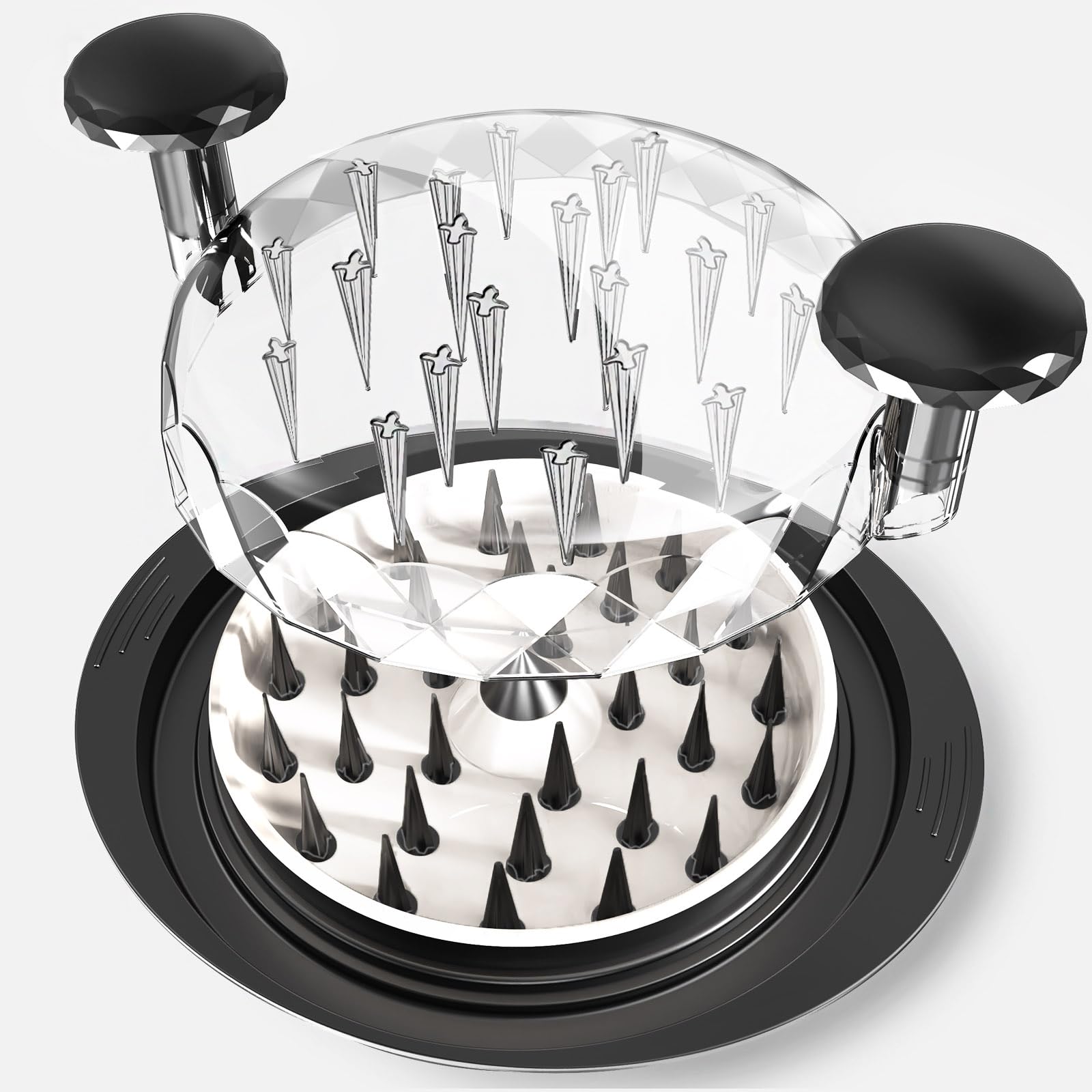 Chicken Shredder, 11'' Meat Shredder Tool With Non-Skid Base And Plate, Large Chicken Breast Shredding Tool Twist, Ergonomic Han