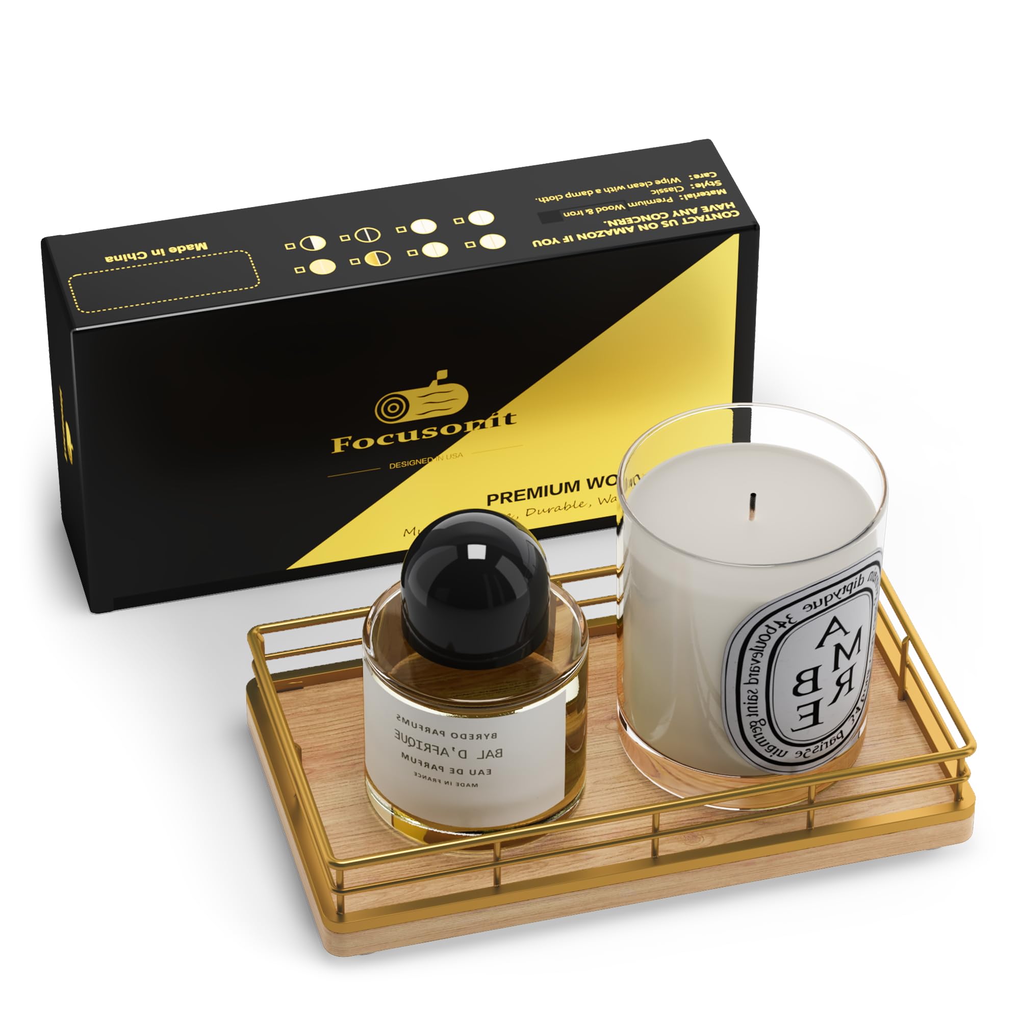 Oak Kitchen Soap Tray, 7'' Small Wooden Hand And Dish Soap Mouthwash Dispenser Tray For Sink Countertop Dining Room Salt Pepper