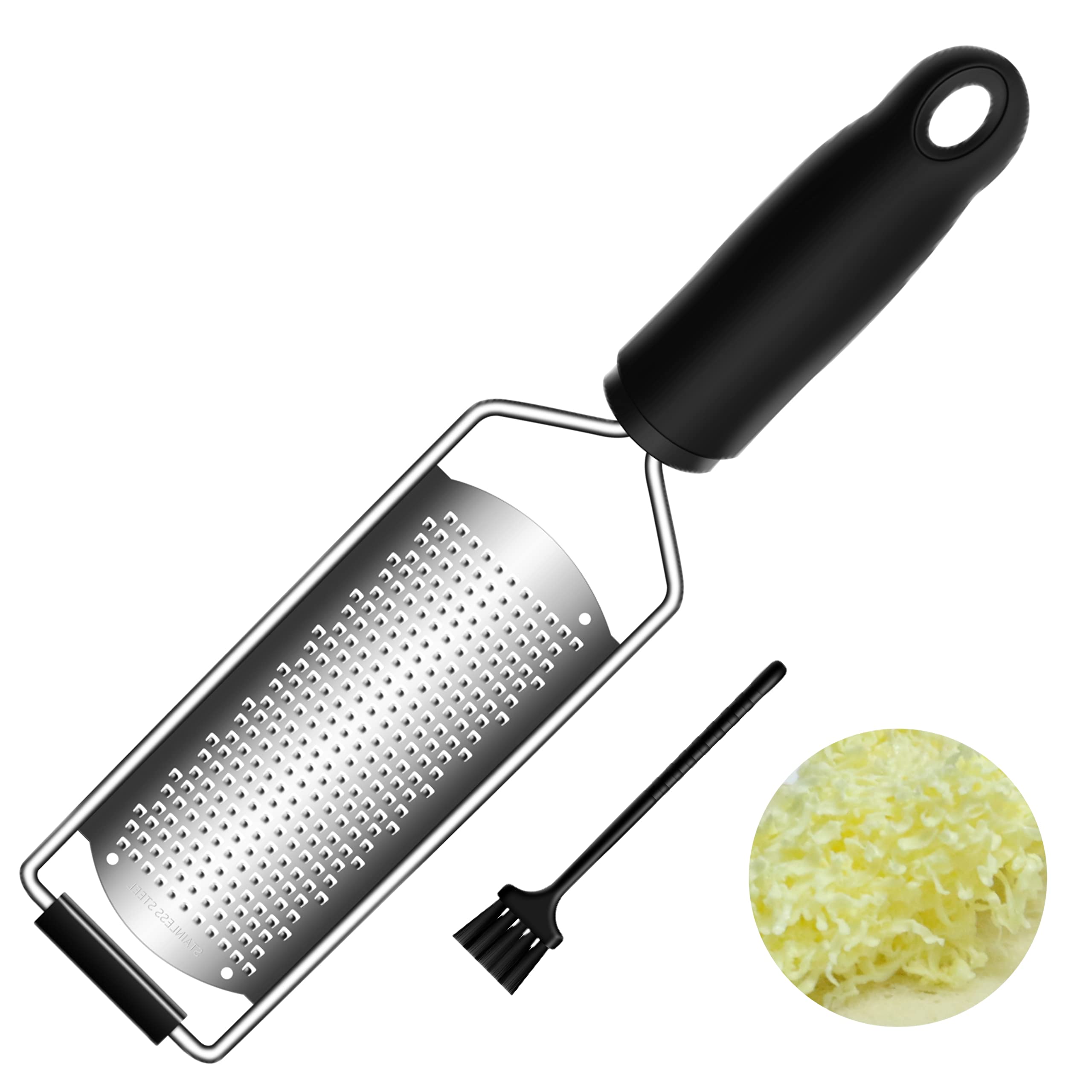 Cheese Zester Grater Handheld With Handle-Lemon Citrus Zester Tool Graters For Kitchen Stainless Steel Salad Spinner Cake Decora