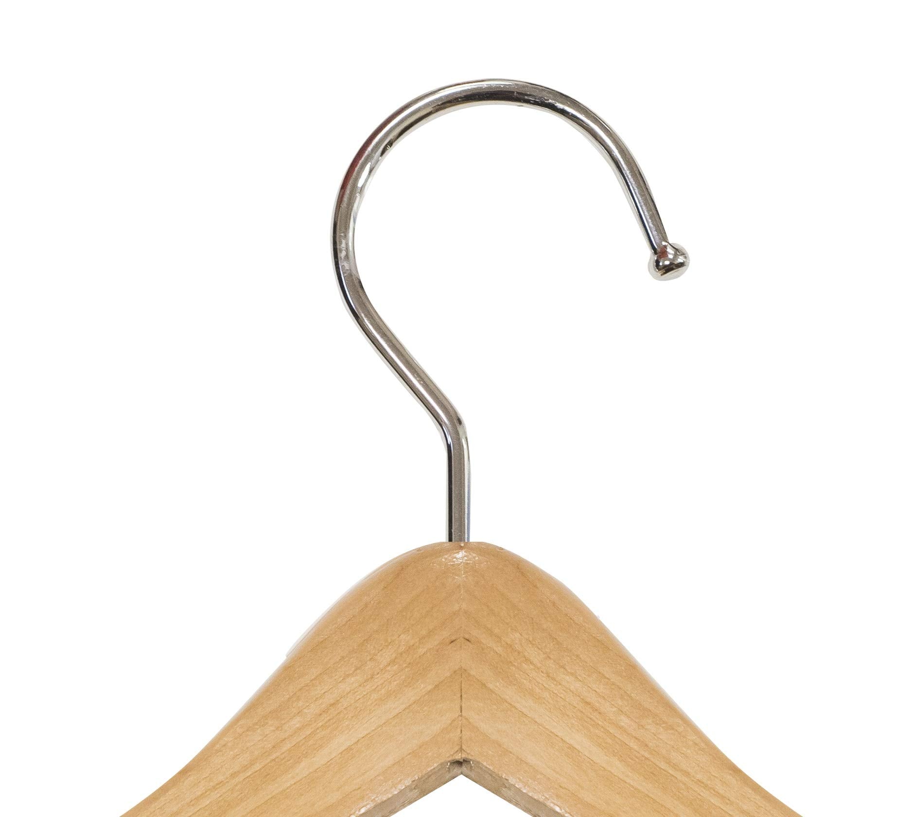 Nahanco Mini812 8'' Mini Wooden Hangers For Dolls Clothes, Pet Apparel Or Accessories, Natural (Pack Of 12)