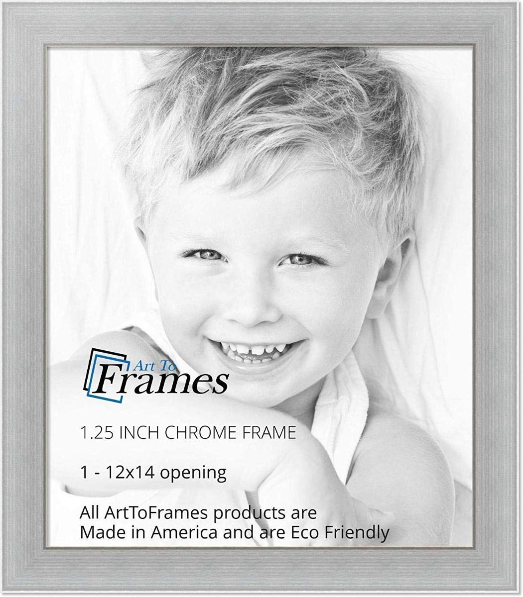 ArtToFrames 12x14 inch Chrome Stainless Steel Picture Frame, WOMFRBW26966-12x14