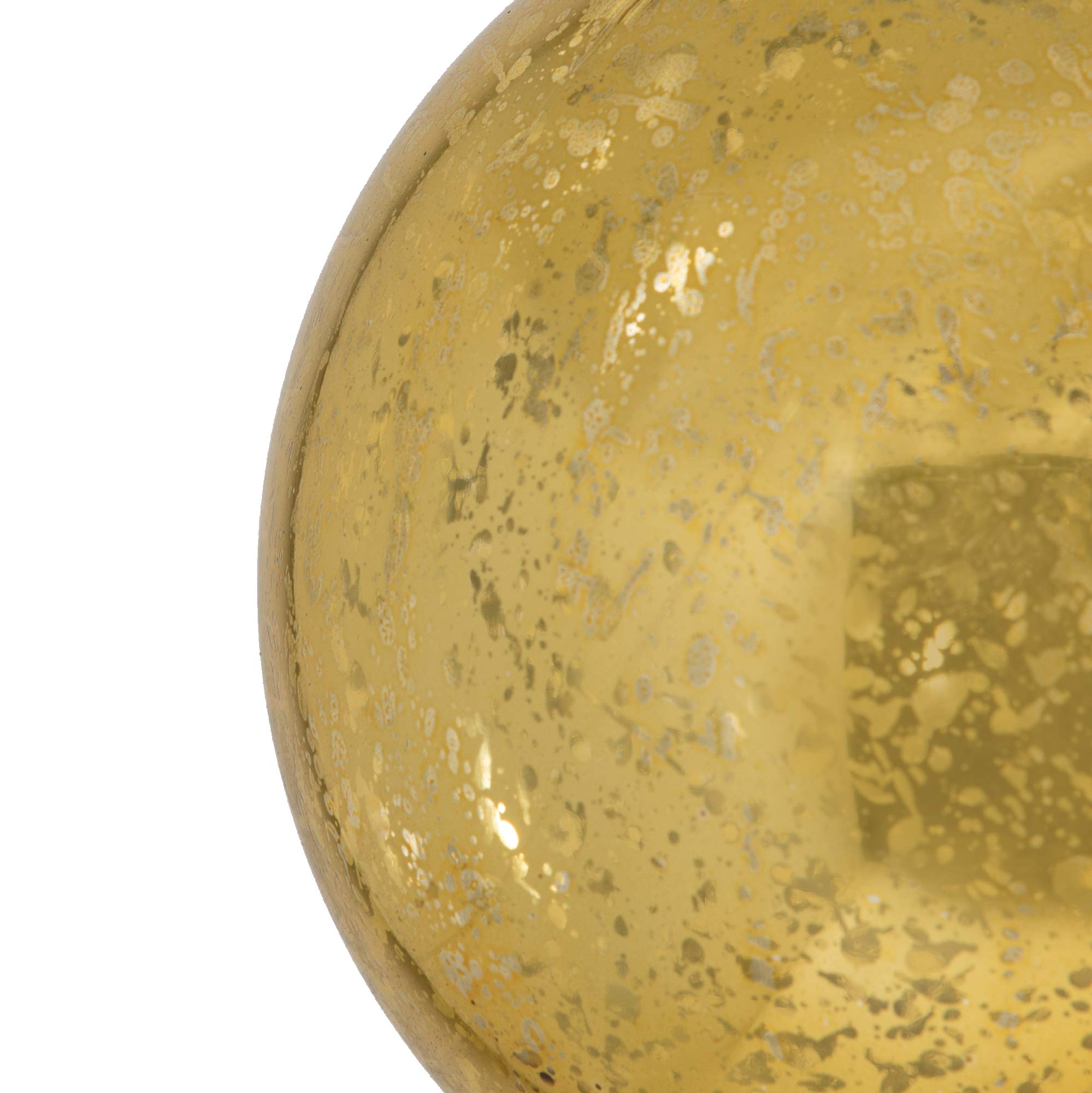 Vickerman 4.75 Christmas Ornament Ball, Honey Gold Shiny Mercury Finish, Shatterproof Plastic, Holiday Christmas Tree Decoration