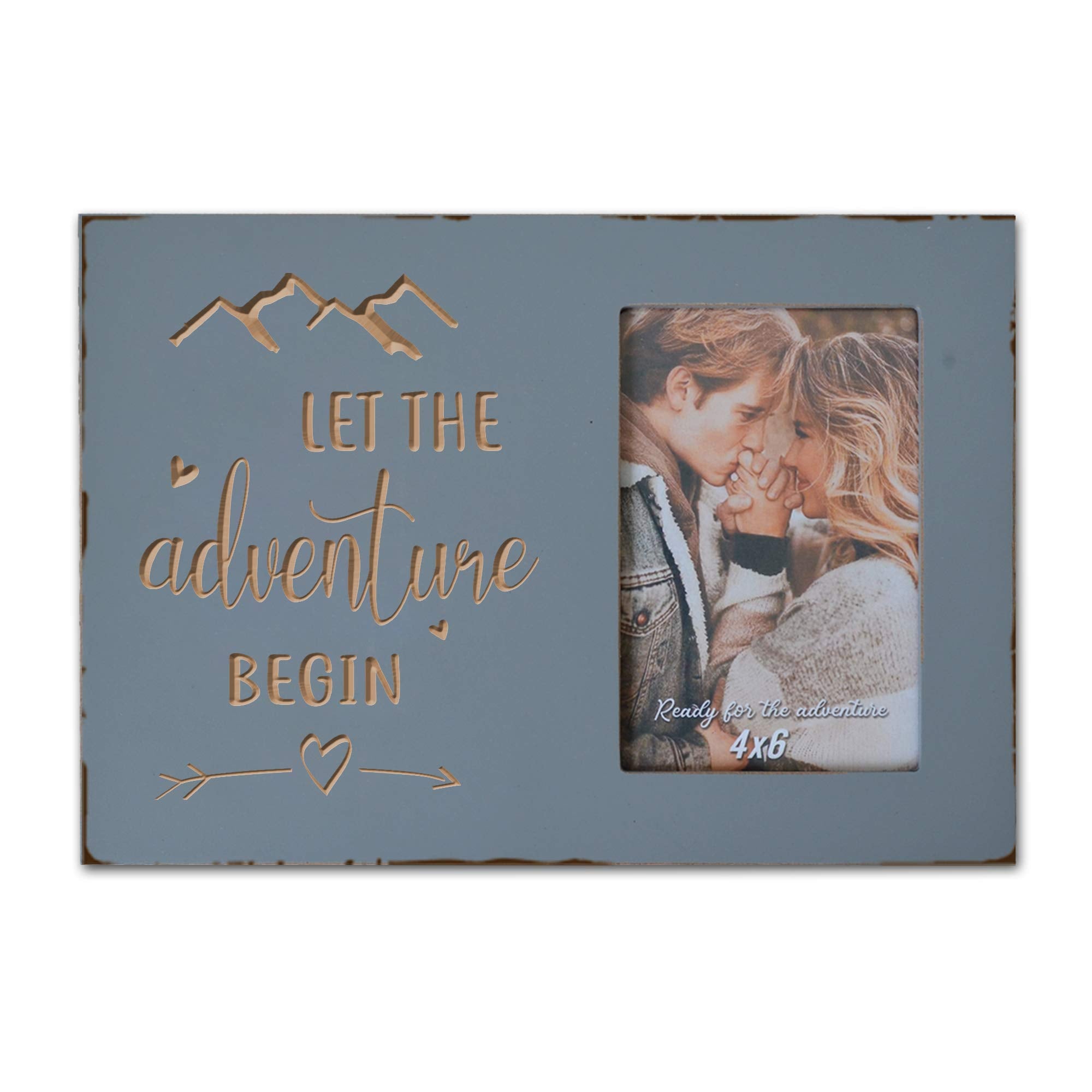 Wedding Engagement Gifts for Couples, Women Bride to Be, Bride and Groom - Boyfriend Girlfriend Engraved Picture Frame 4x6 Inche