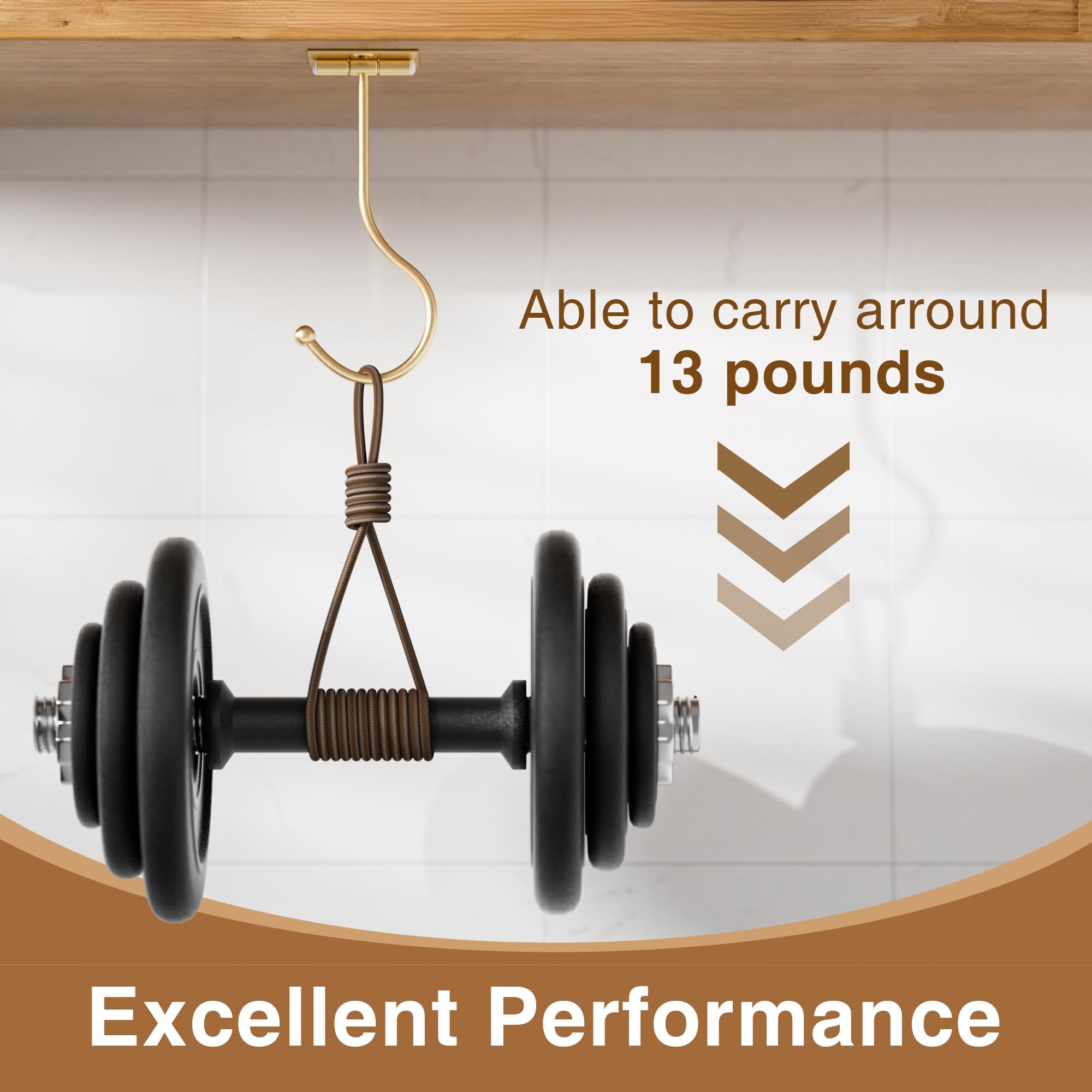 2-Pack Banana Hook Under Cabinet: Banana Holder,Metal Banana Hanger Hook,Adhesive Banana Hook, Foldable Banana Hook, Folds Up Wi