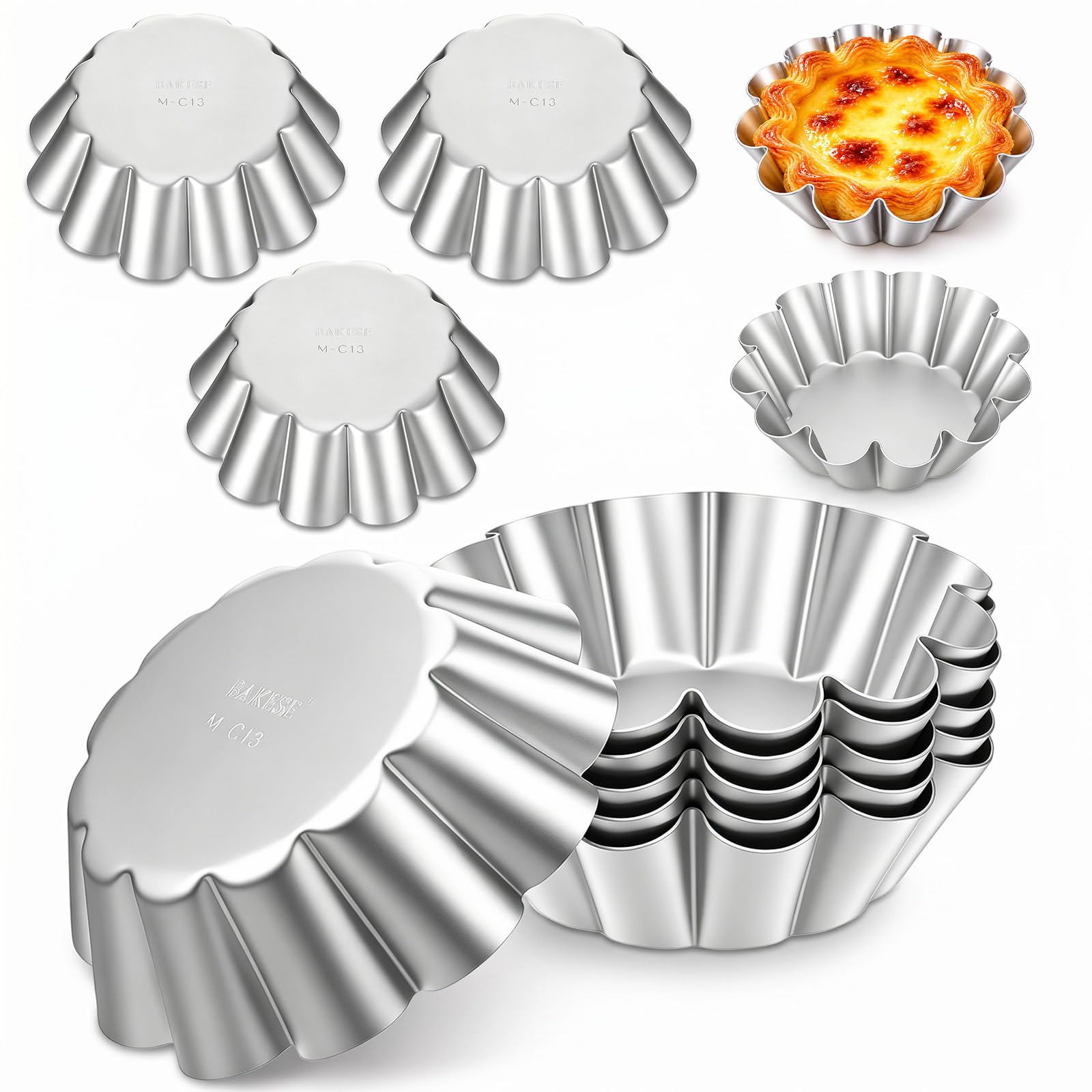 KongTiva 10 Pcs Ensaymada Molder Filipino, Large 4.5 Inch Bibingka Molder