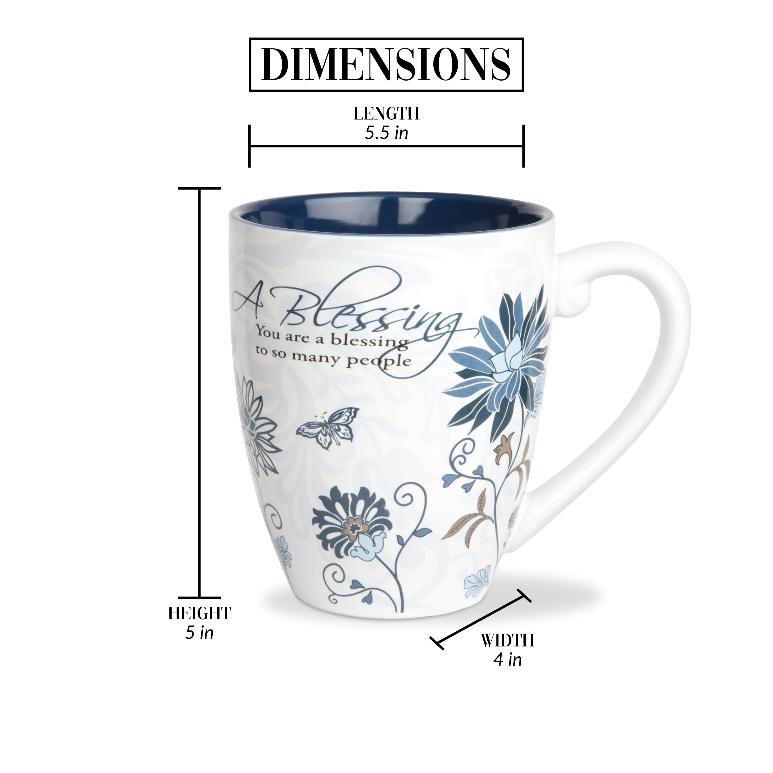 Pavilion Gift Company Blessing Ceramic Mug, 17-Ounce, Mark My Words,Multicolored