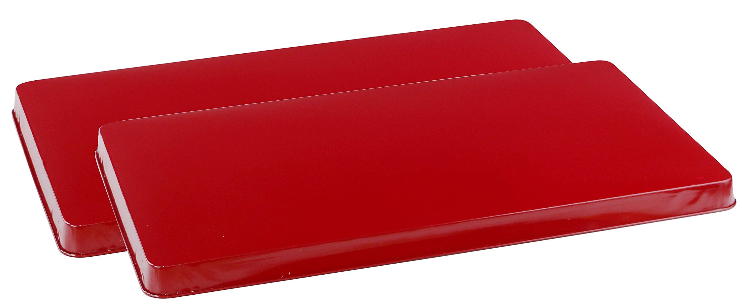 Reston Lloyd 2-Piece Rectangular Tin Burner Cover, 19.75-Inch By 11-Inch, Red