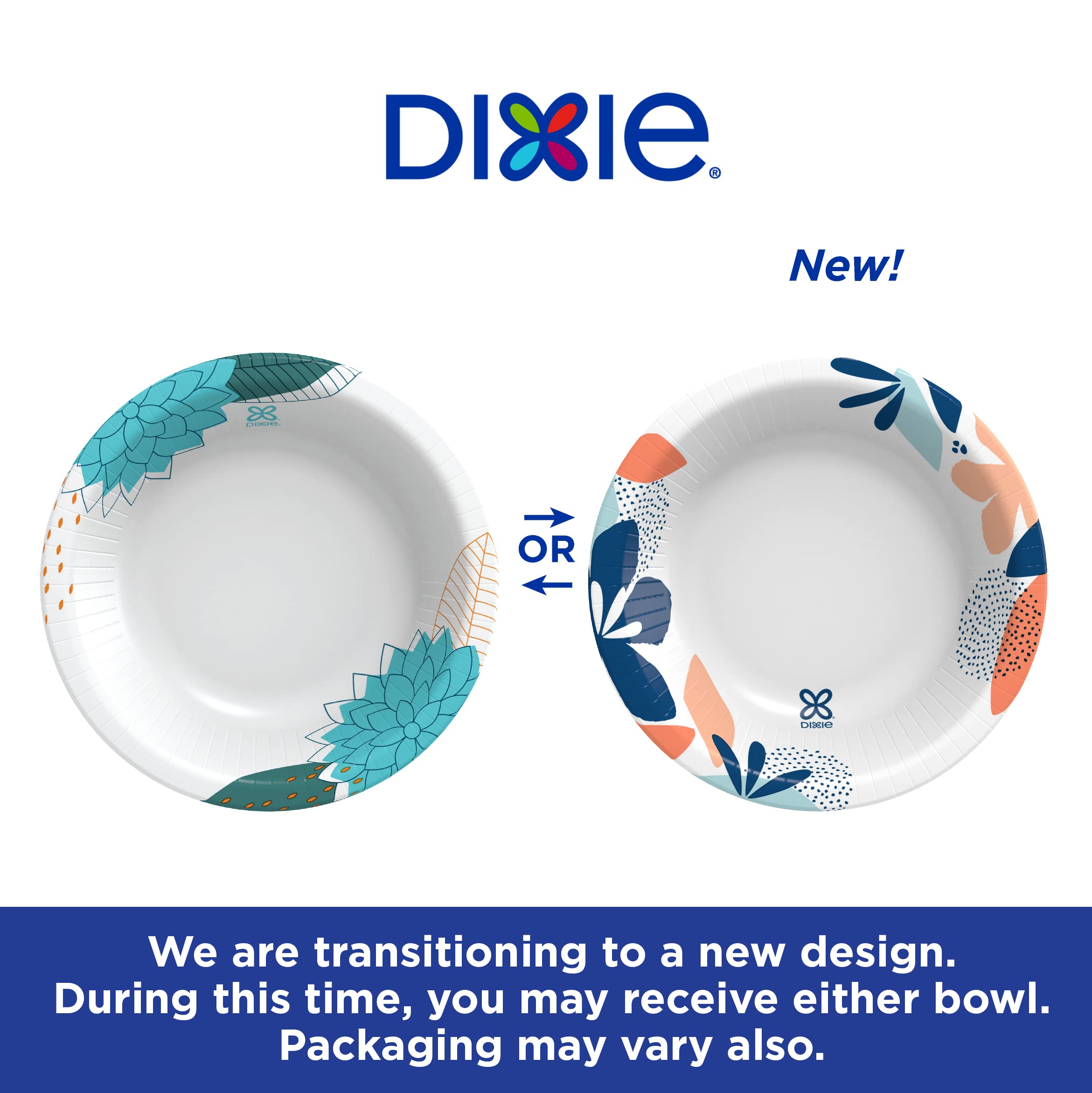Dixie Small Paper Bowls, 10 Oz, 36 Count (Pack Of 8), Microwave-Safe, Soak-Proof, Disposable Bowls Great For Snacks, Dessert, An