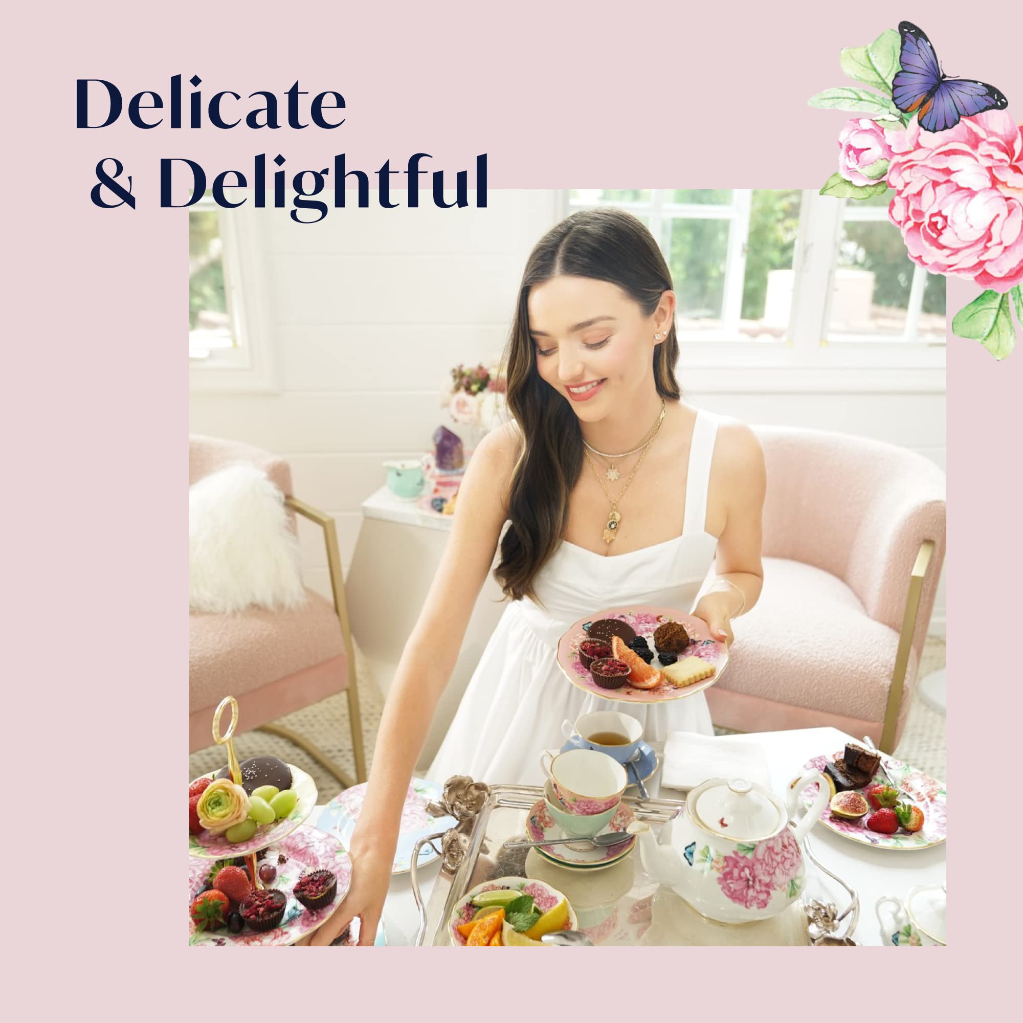 Devotion Gratitude And Joy 3-Tier Cake Stand, 10.5 X 10.5 X 14.0'', Multicolor