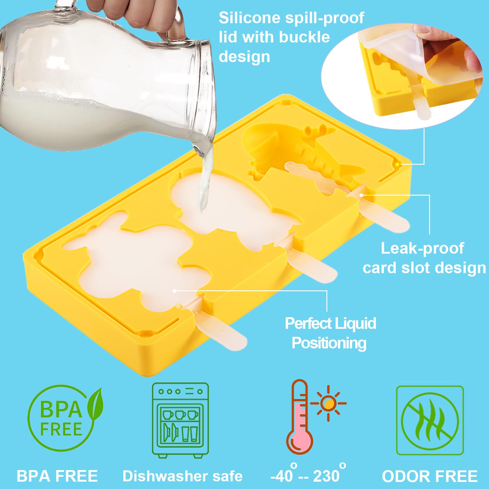 Salomayes Popsicle Molds For Kids And Toddlers, Silicone Popsicle Molds Bpa Free, Mini Baby Ice Pop Mold, Ice Cream Mold With Re