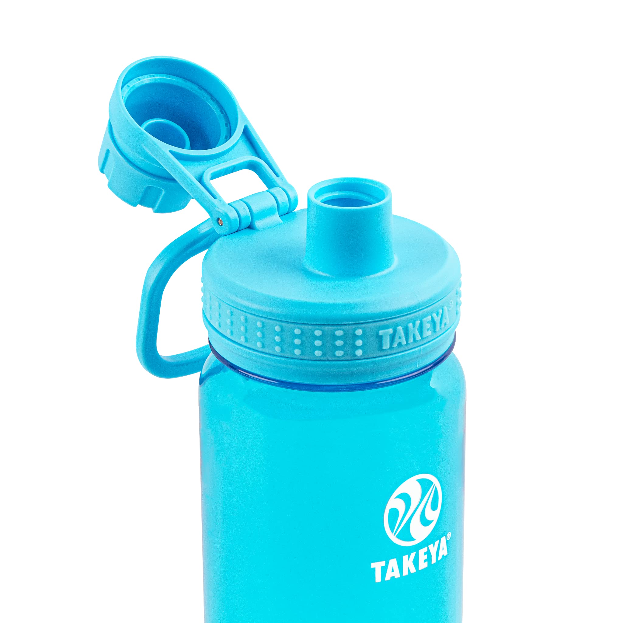 Takeya 24 Oz Tritan Plastic Sport Water Bottle With Spout Lid, Premium Quality, Bpa Free Food Grade Materials, Breezy Blue