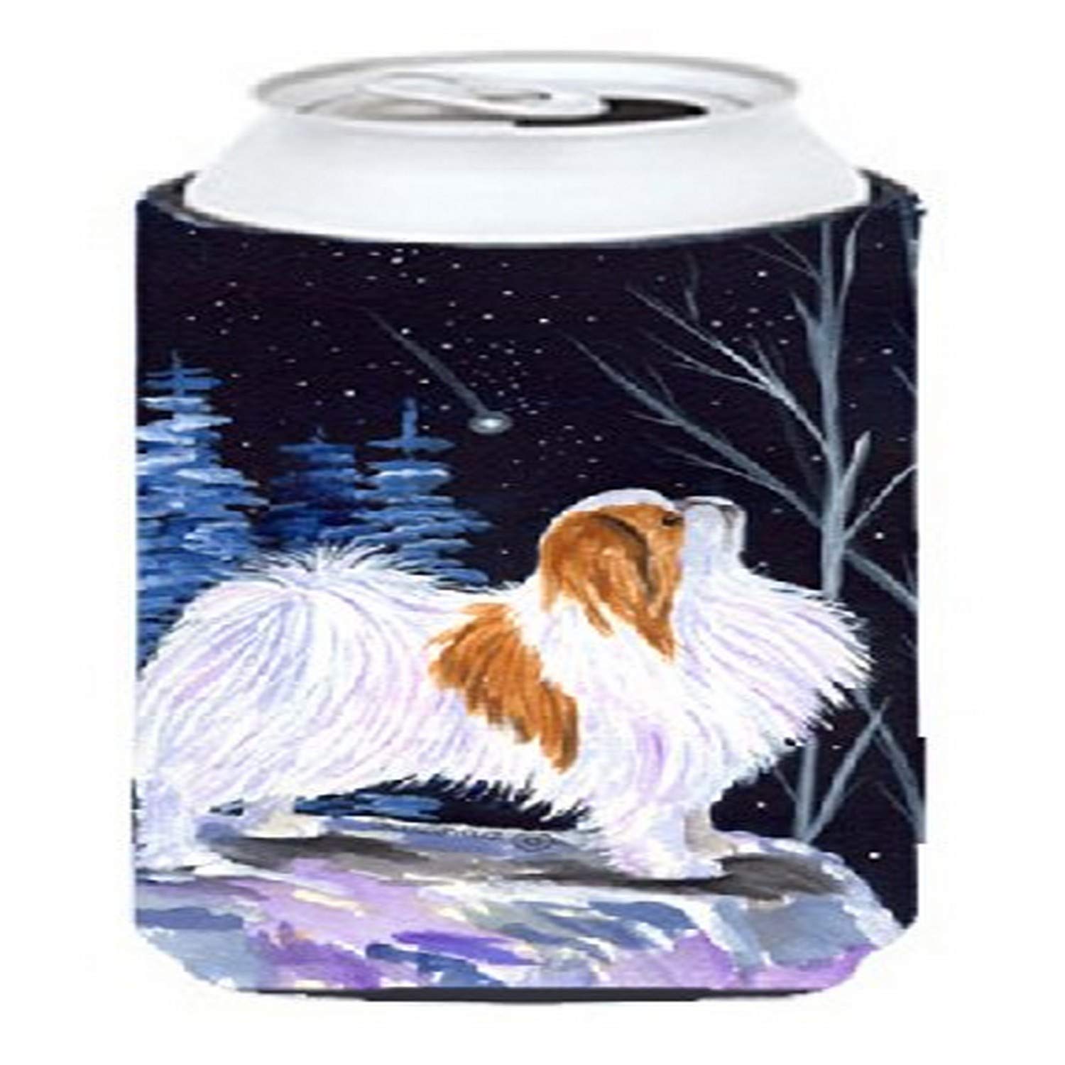 Starry Night Japanese Chin  Tall Boy Beverage Insulator Beverage Insulator Hugger