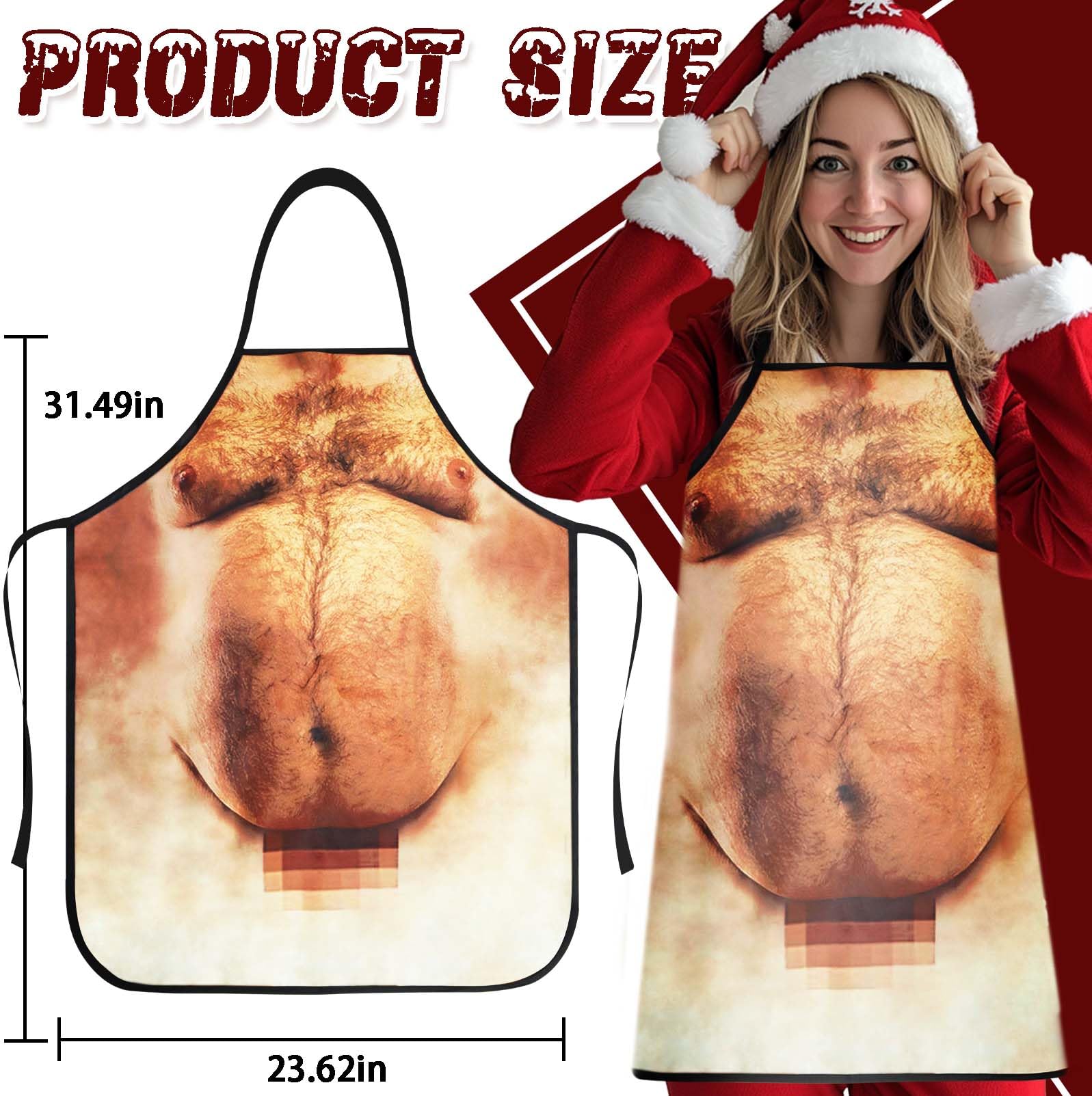 UV-BANS Funny Apron for Adults - Gag Gift, Polyester, 31.5 x 23.6 inches, White Elephant Gift, Christmas Stocking Stuffer