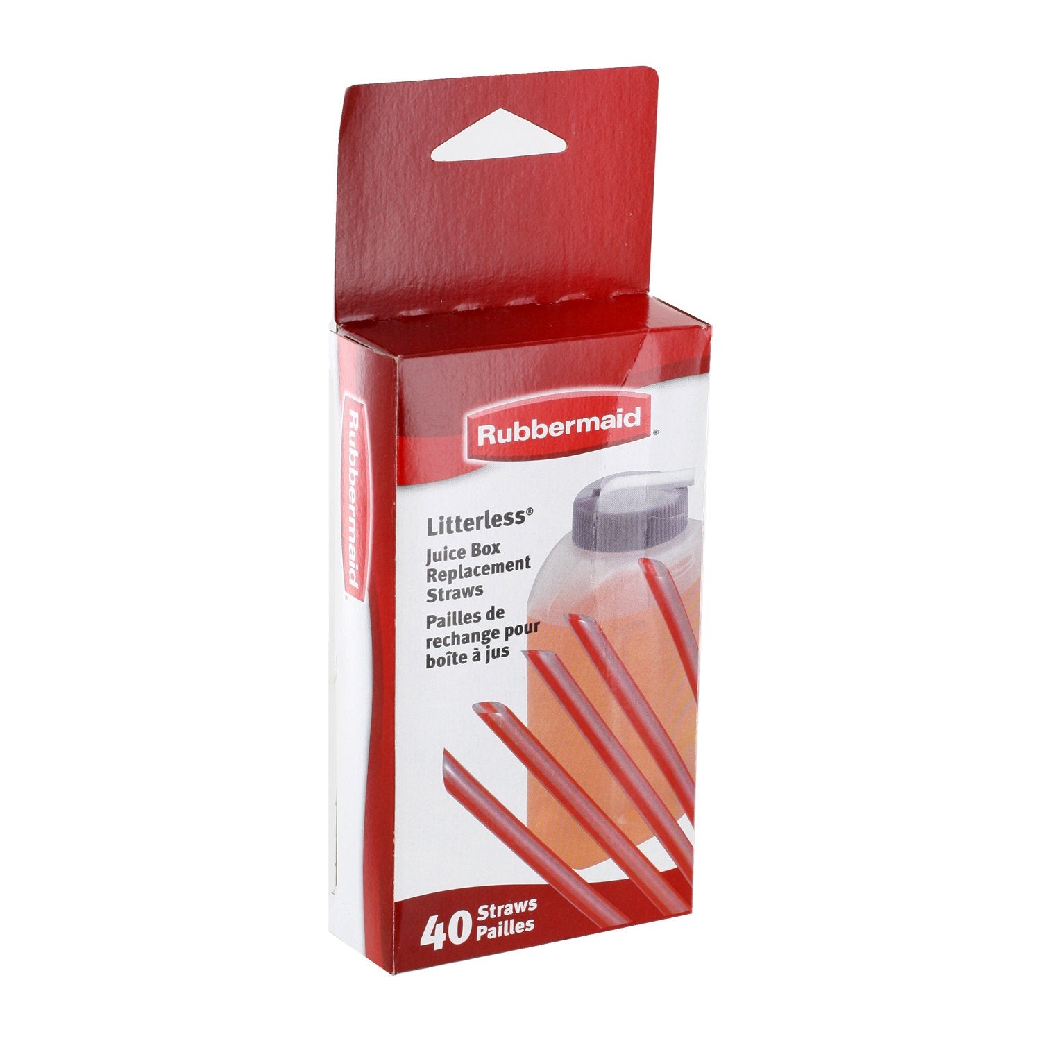 Rubbermaid Litterless Juice Box Replacement Straws, Box Of 40 Straws