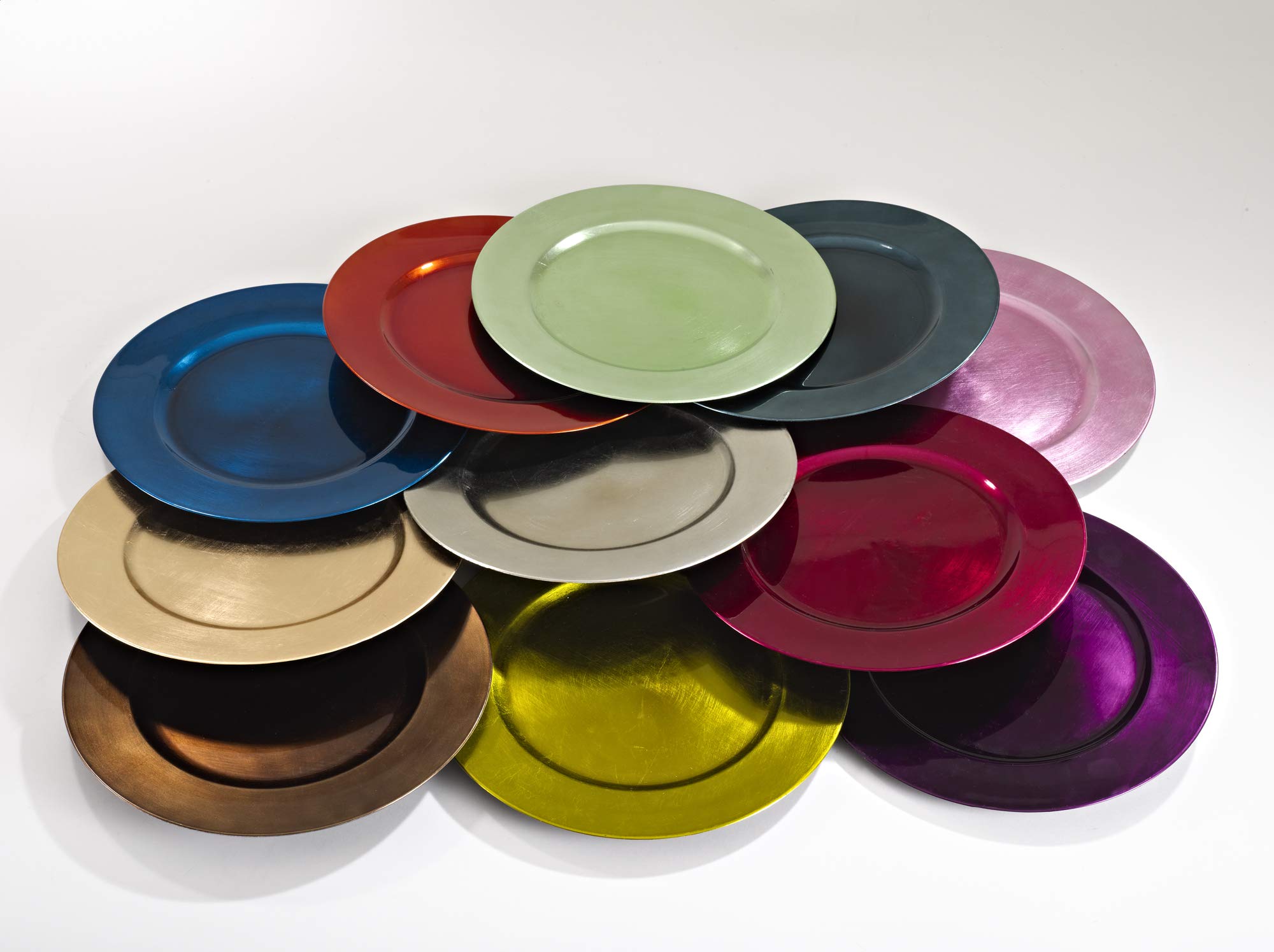 Saro Lifestyle Charger Plates With Classic Design (Set Of 4) Eggplant