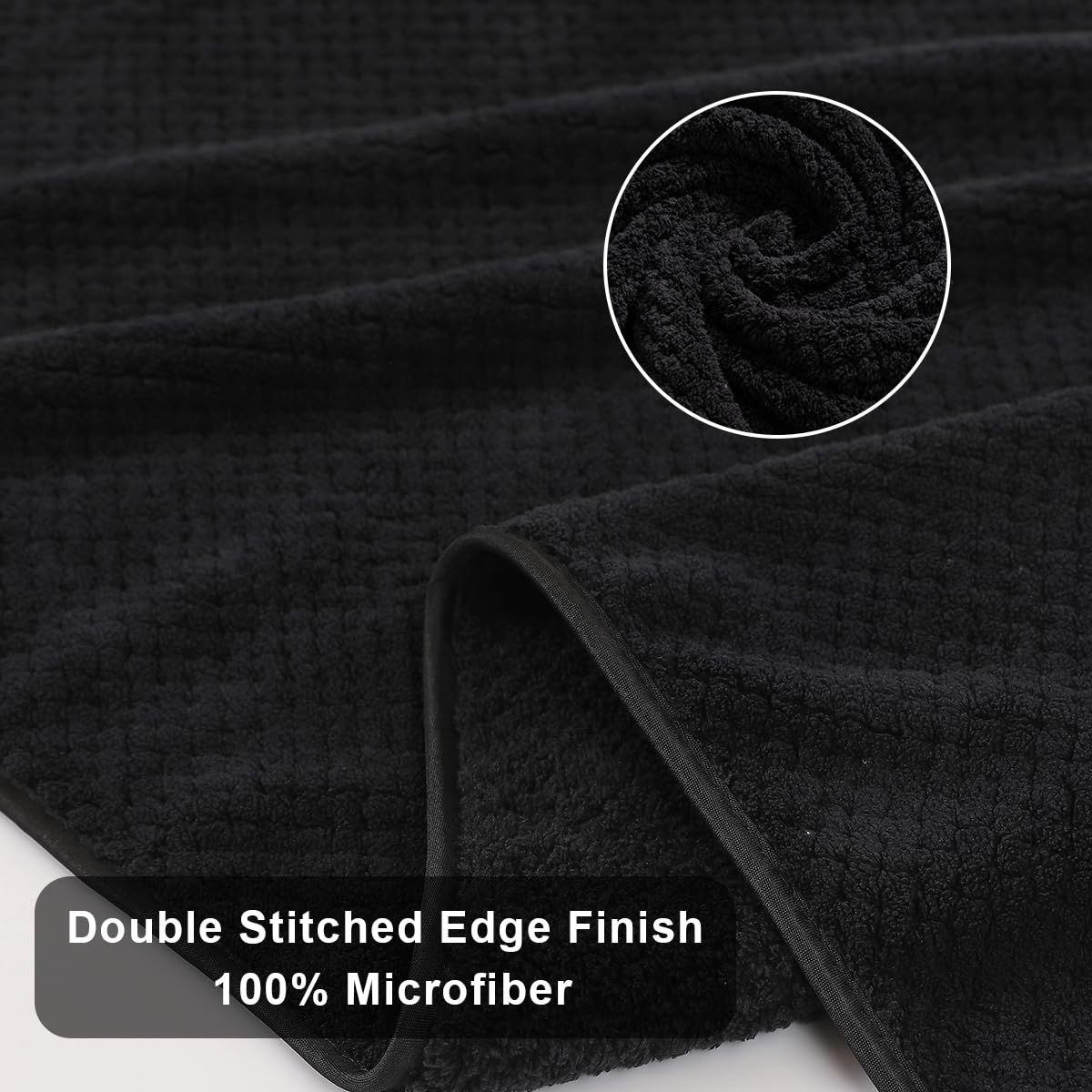 Black Bath Towels Set 35X70 Inches - Luxury 600 Gsm Oversized Bath Sheet Towel,Extra Large Microfiber - Quick Dry,Highly Absorbe