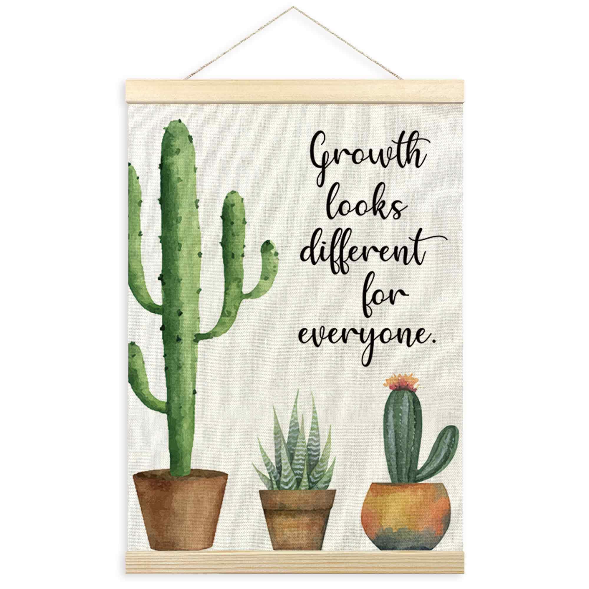 Tleske Mental Health Poster Hanger Frame, Motivational Inspirational Hanging Wall Art Decor For Plant Lovers Therapy Counseling 