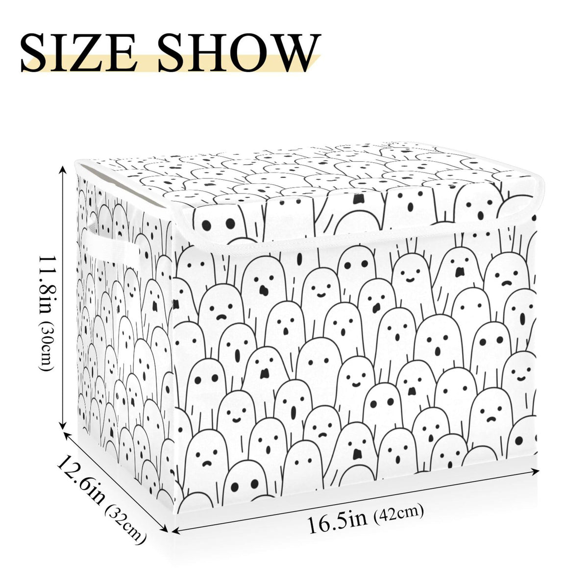 Xigua Halloween Ghosts Storage Bins With Lids And Carrying Handle,Fold ...