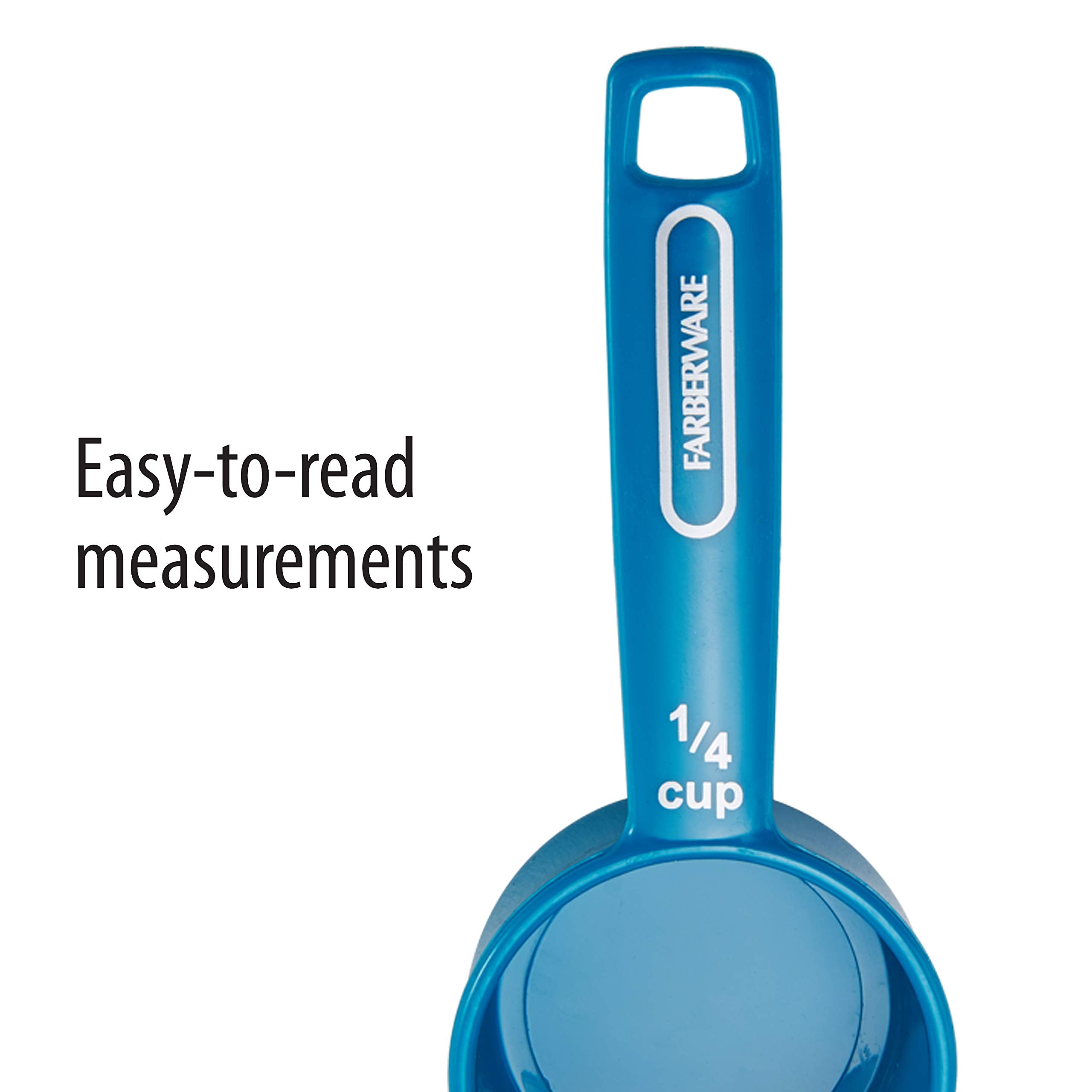 Farberware Professional Plastic Measuring Cups With Coffee Spoon, Set Of 5, Colors May Vary