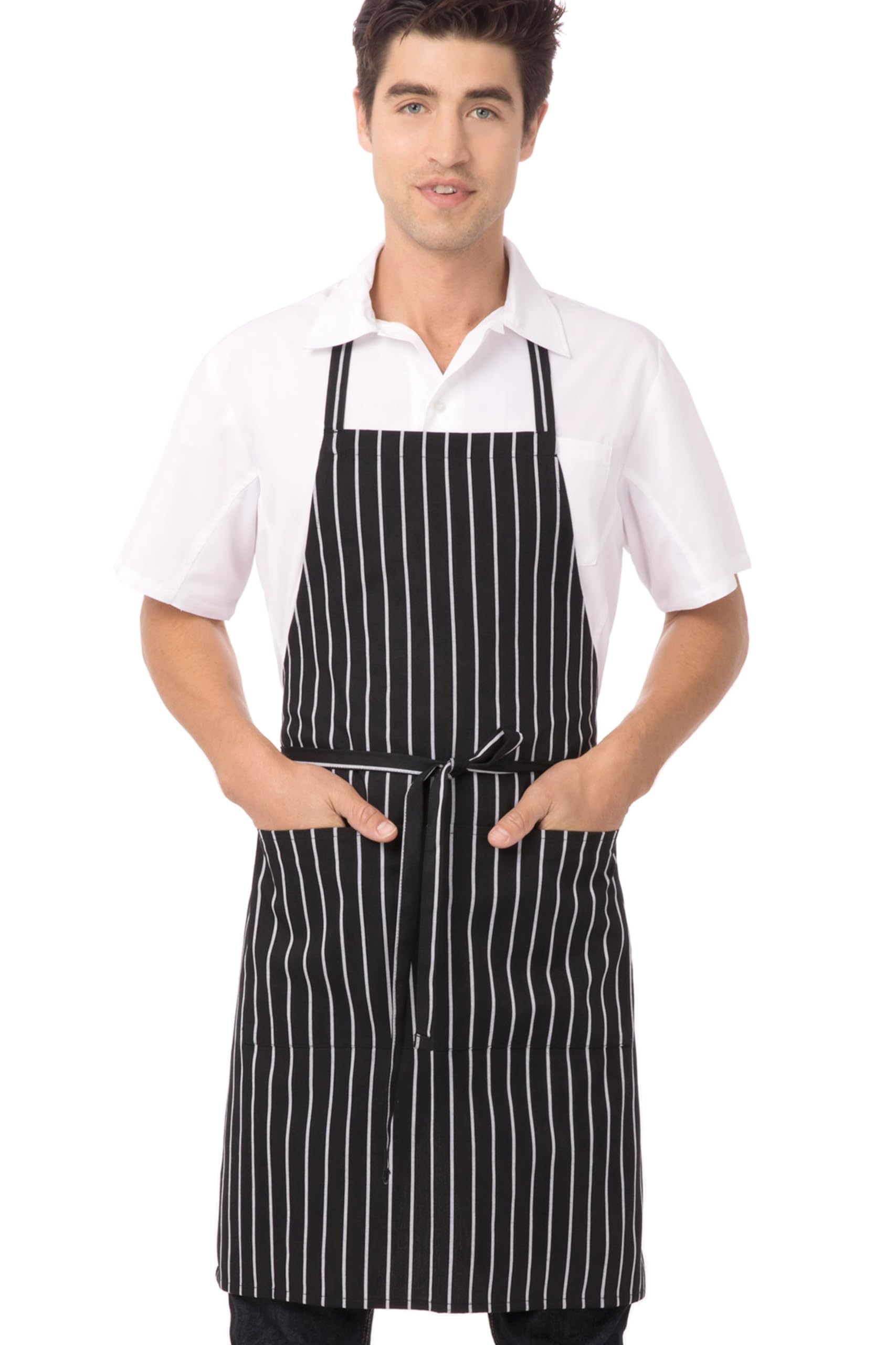 Chef Works Chalk Stripe Bib Apron (Csba)