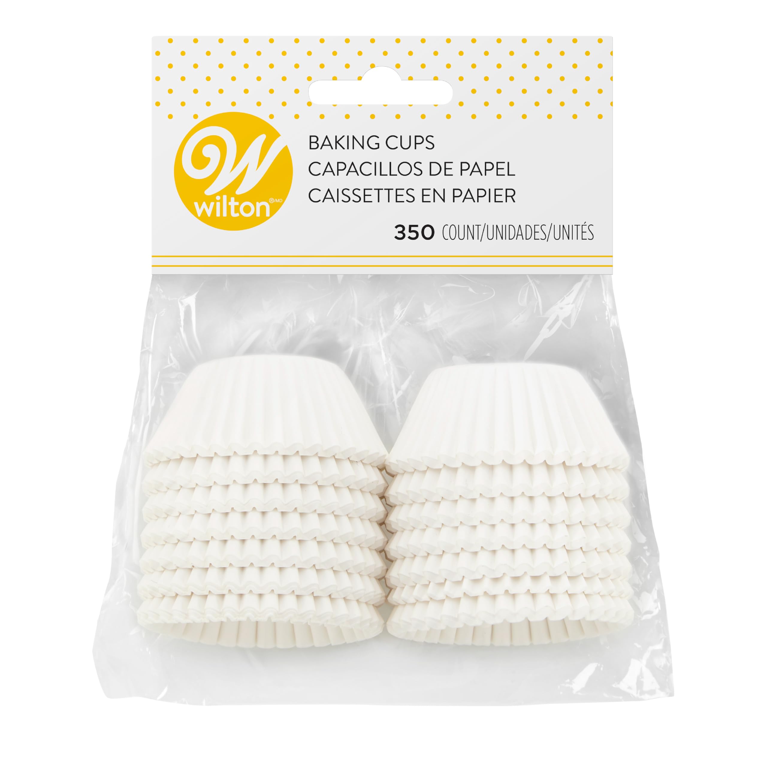 Wilton Mini Baking Cups - Use Mini Baking Liners For Baking Cupcakes Or Muffins, Ideal For Holiday Candy And Nuts Too, White, 1.
