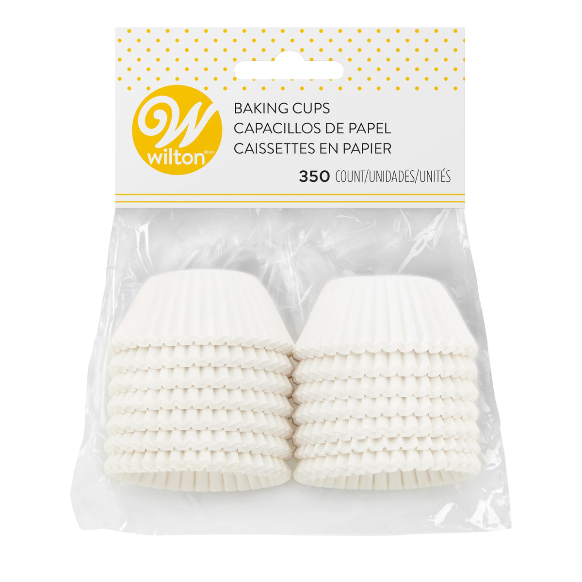 Wilton Mini Baking Cups - Use Mini Baking Liners For Baking Cupcakes Or Muffins, Ideal For Holiday Candy And Nuts Too, White, 1.