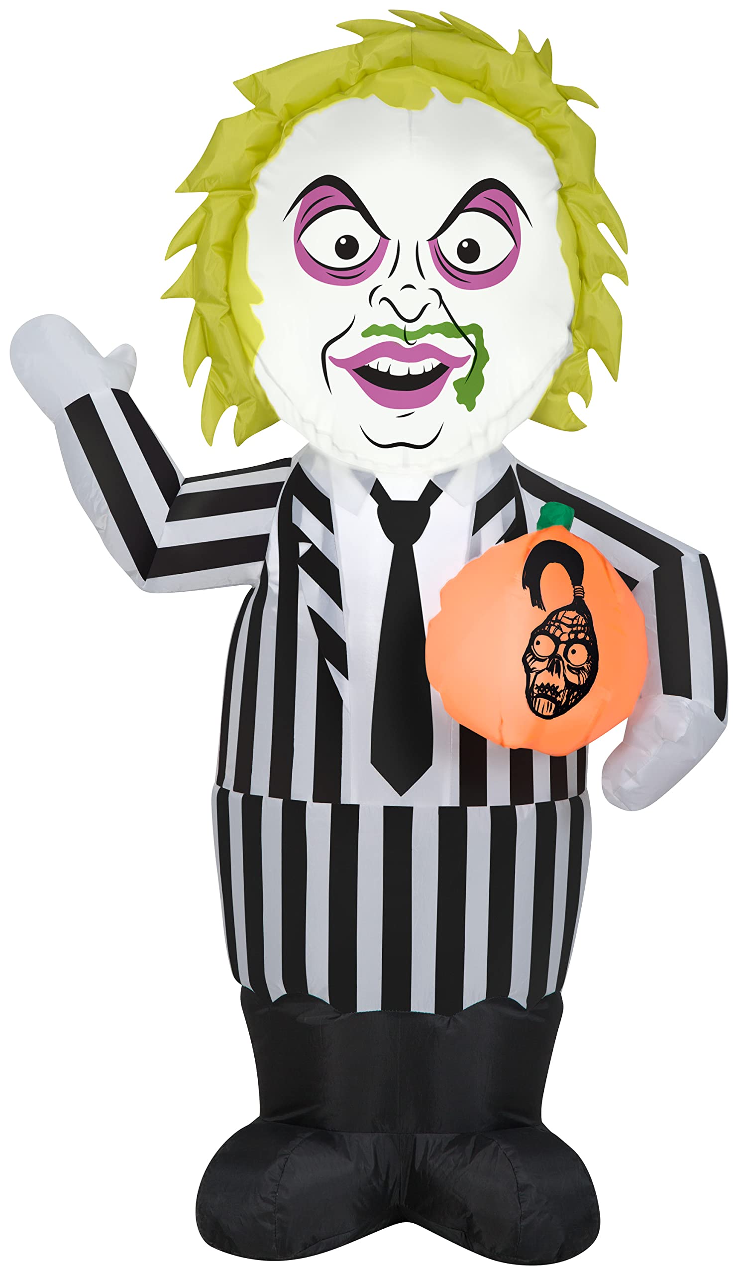 Gemmy Beetlejuice Halloween Inflatable, 3.5 Ft Tall Lighted Yard Decoration, Outdoor Decor with Stakes and Tethers