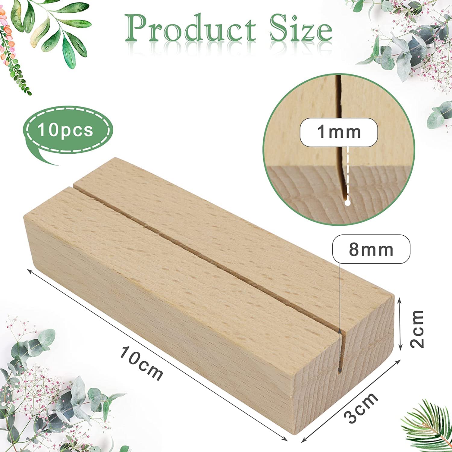 Tinsky 12 Pack Wood Place Card Holders Wooden Stands For Acrylic Signs Table Number Stands Picture Holders For Wedding Dinner Ho