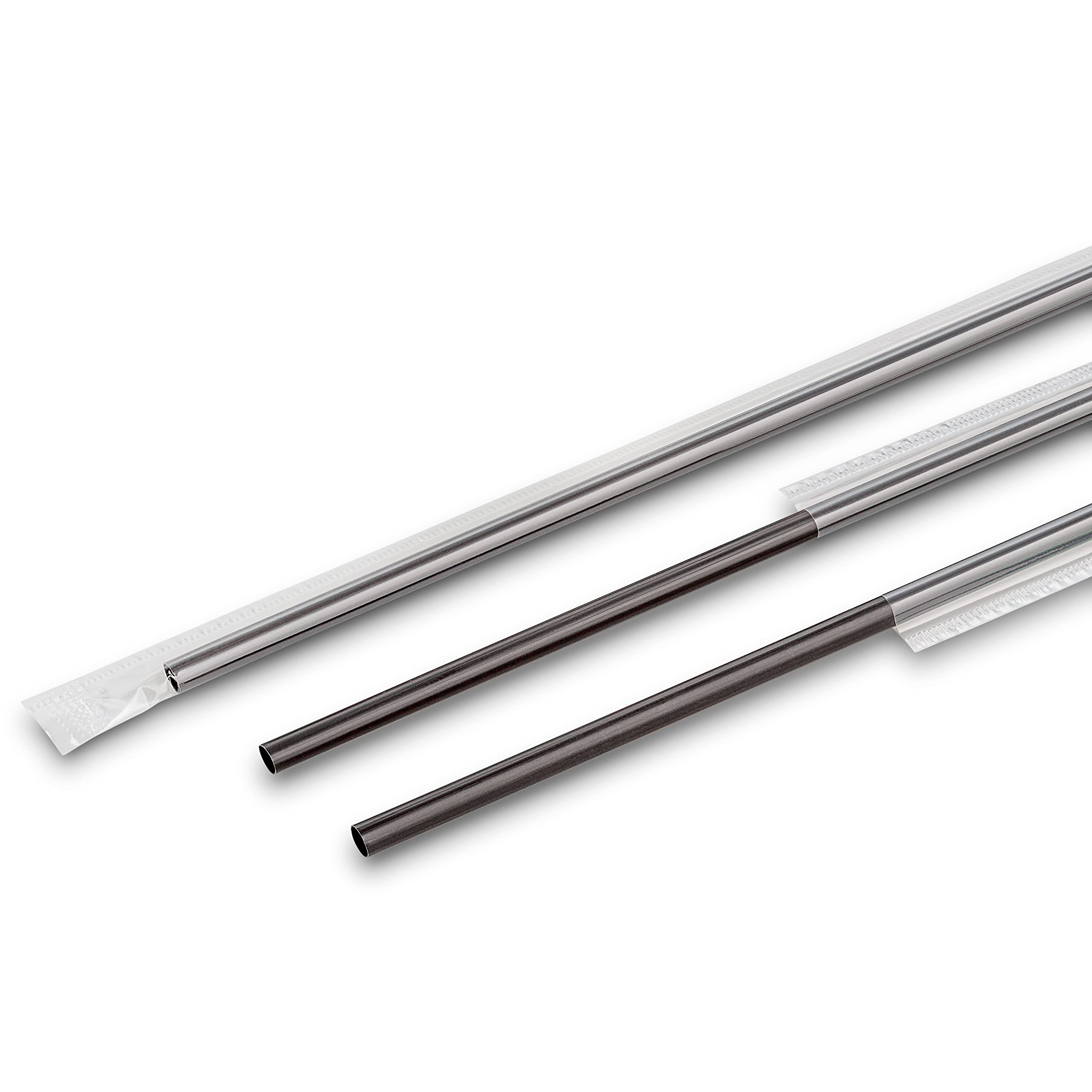 Durahome Plastic Stirrer Straws Individually Wrapped 1000 Pack, Black 5.75-Inch Sip Drinking Stir Sticks For Cocktails And Coffe