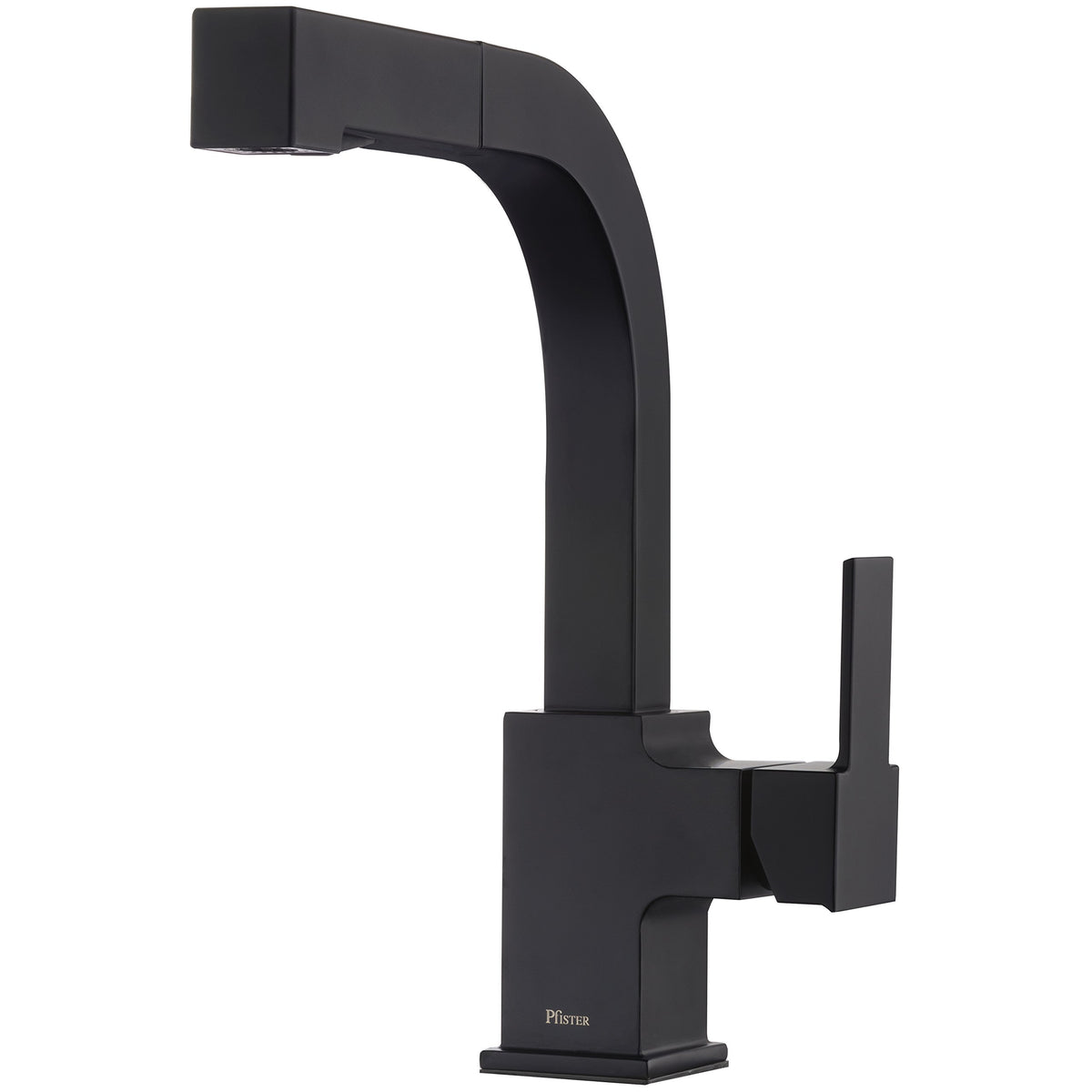 Pfister Arkitek Kitchen Faucet With Pull Out Sprayer, Single Handle, High Arc, Matte Black Finish, Lg534Lpmb