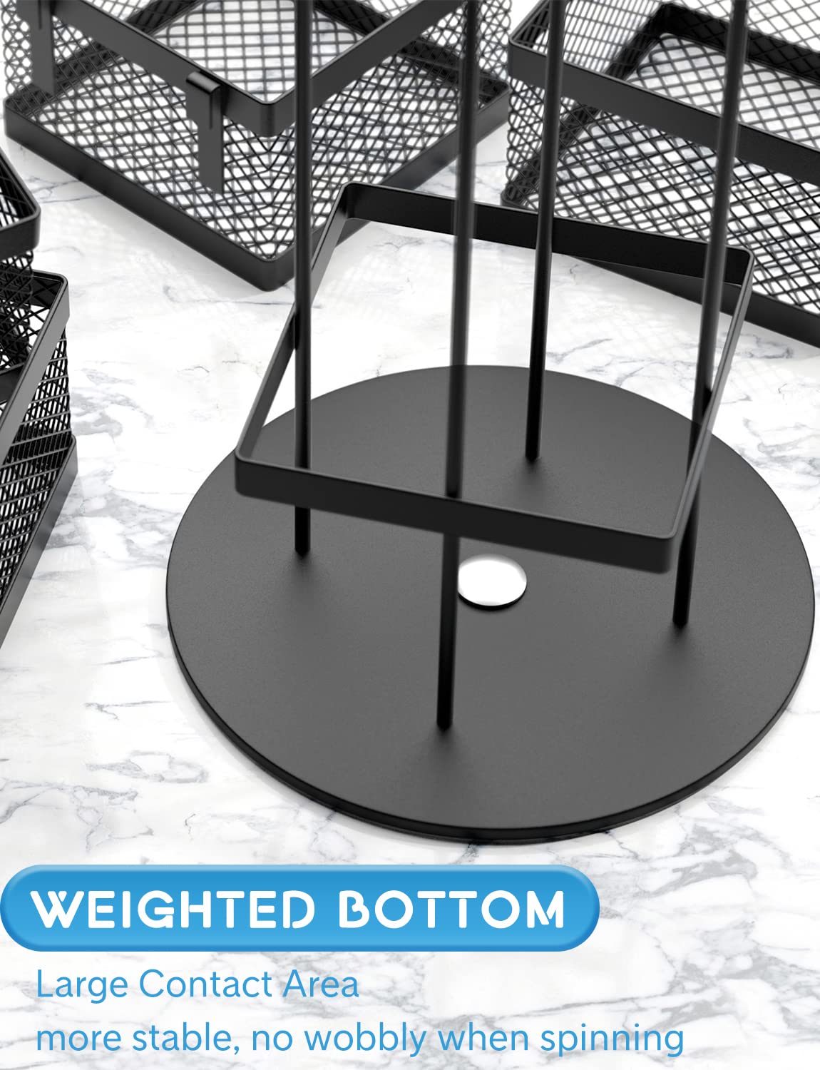 Tea Bag Organizer, Tea Bag Storage Holder Spinning Carousel 96 Teabags Container, Lazy Susan Coffee Creamer Sweetener Tea Caddy