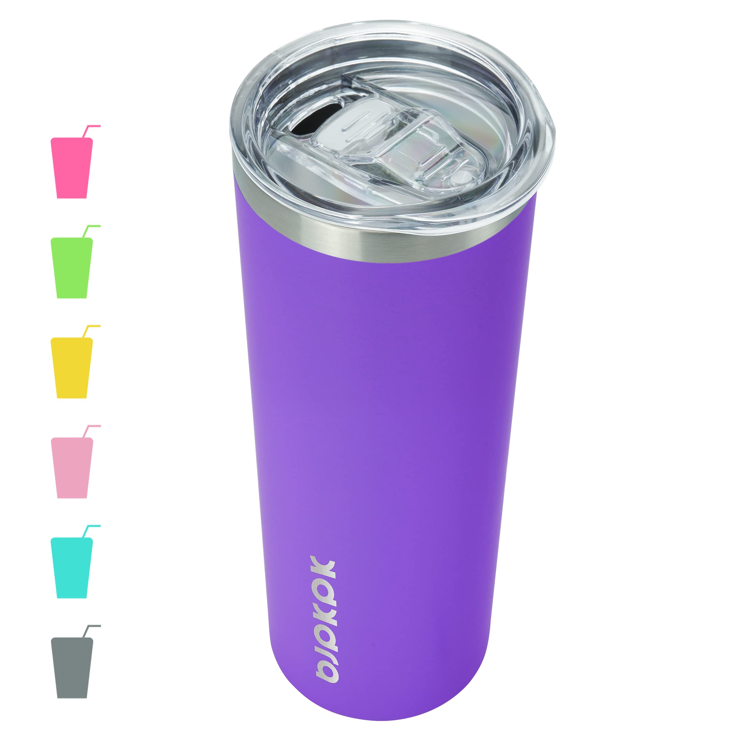 BJPKPK 20 oz Stainless Steel Skinny Tumbler, Iced Coffee Travel Sublimation Mug Insulated Metal Water Tumbler Thermal Cup With L